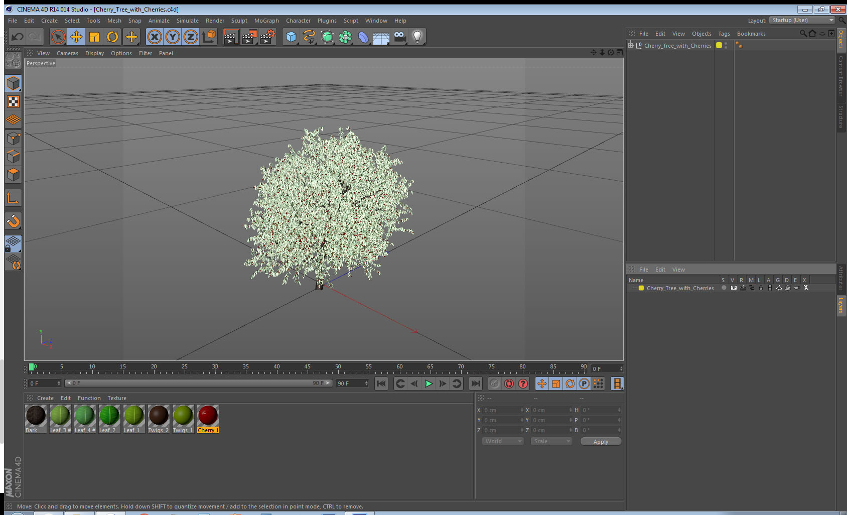 3D model Cherry Tree with Cherries