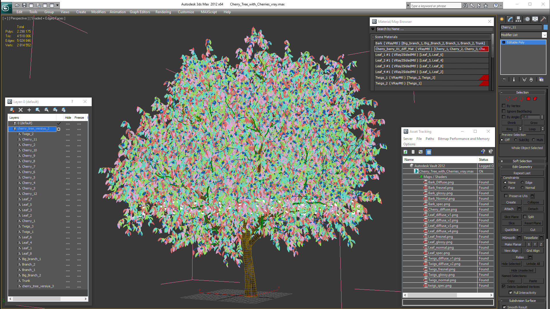 3D model Cherry Tree with Cherries