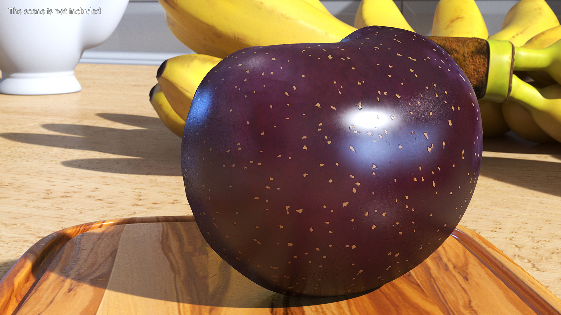 Ripe Plum Half 3D model