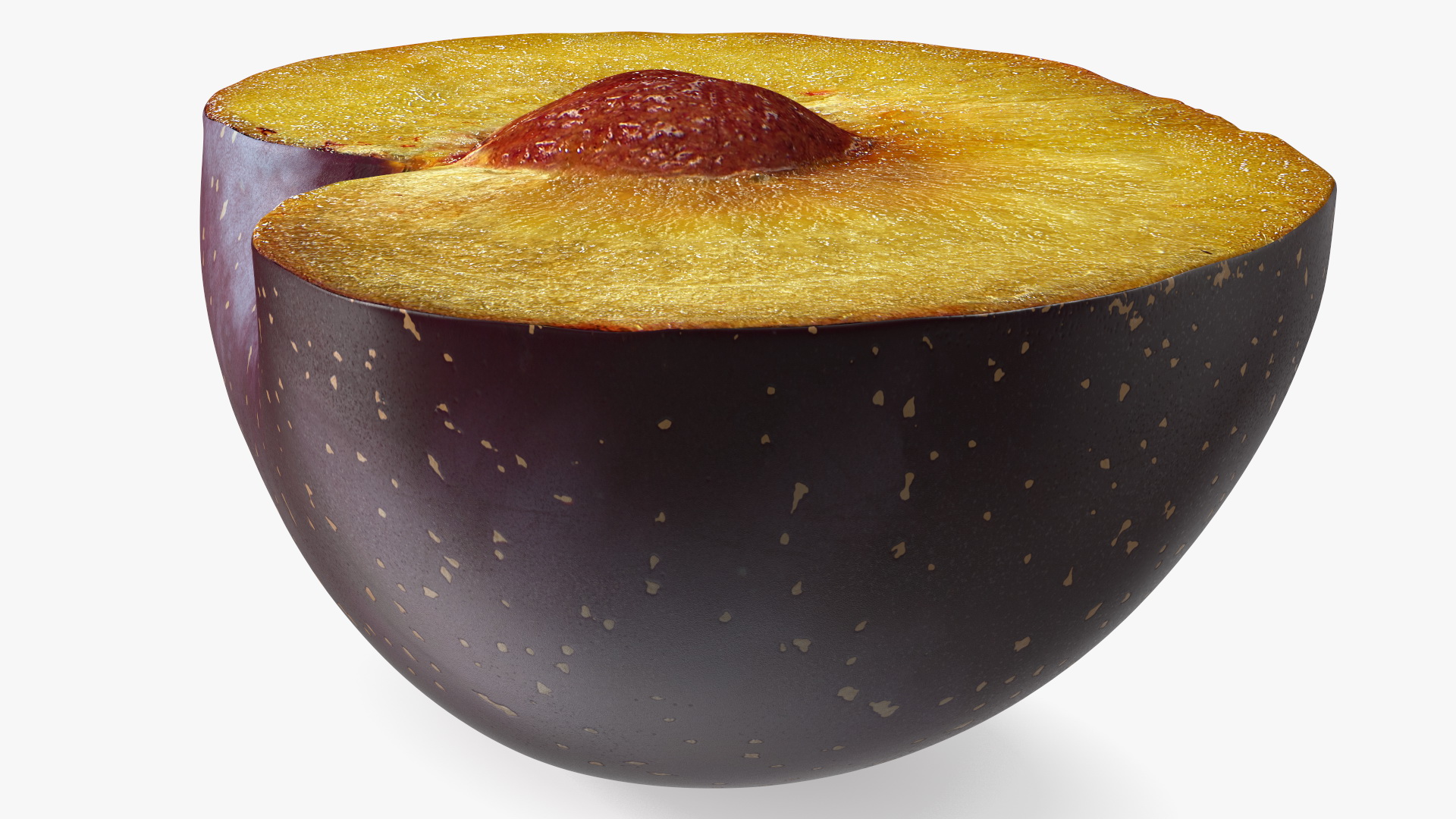 Ripe Plum Half 3D model