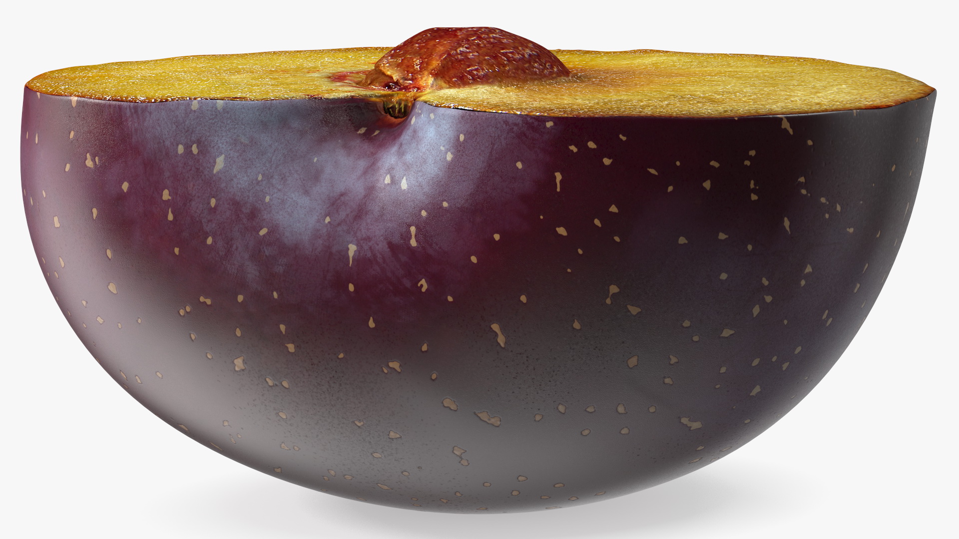 Ripe Plum Half 3D model