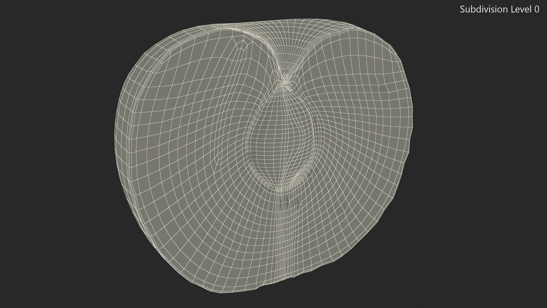 Ripe Plum Half 3D model