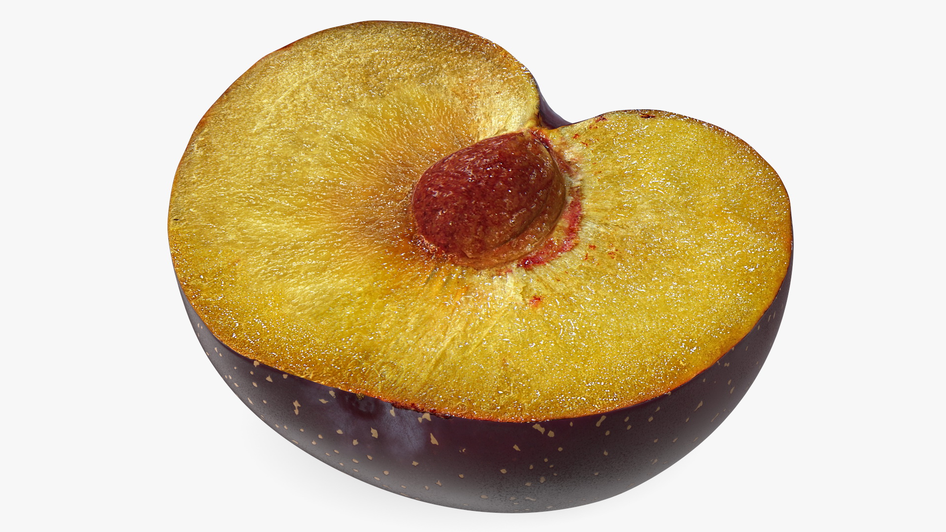 Ripe Plum Half 3D model