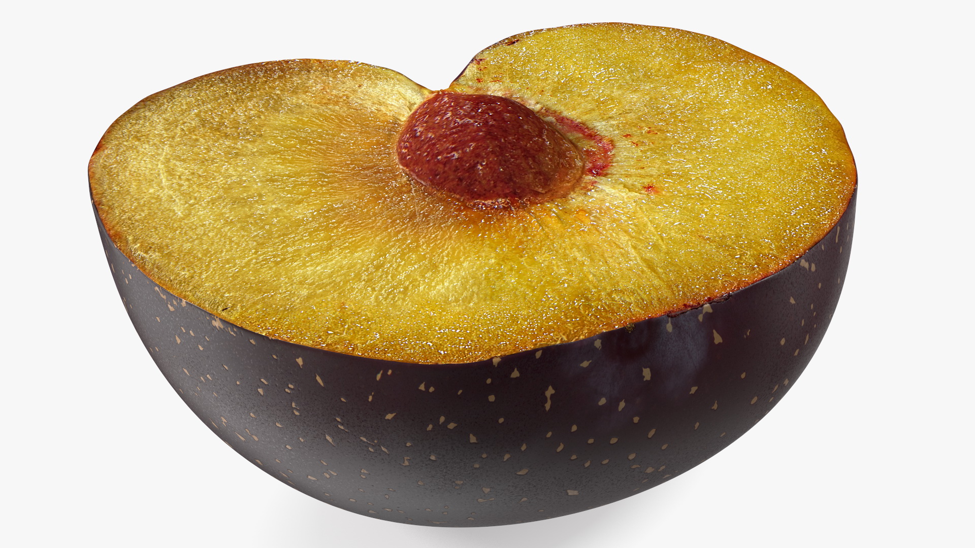 Ripe Plum Half 3D model