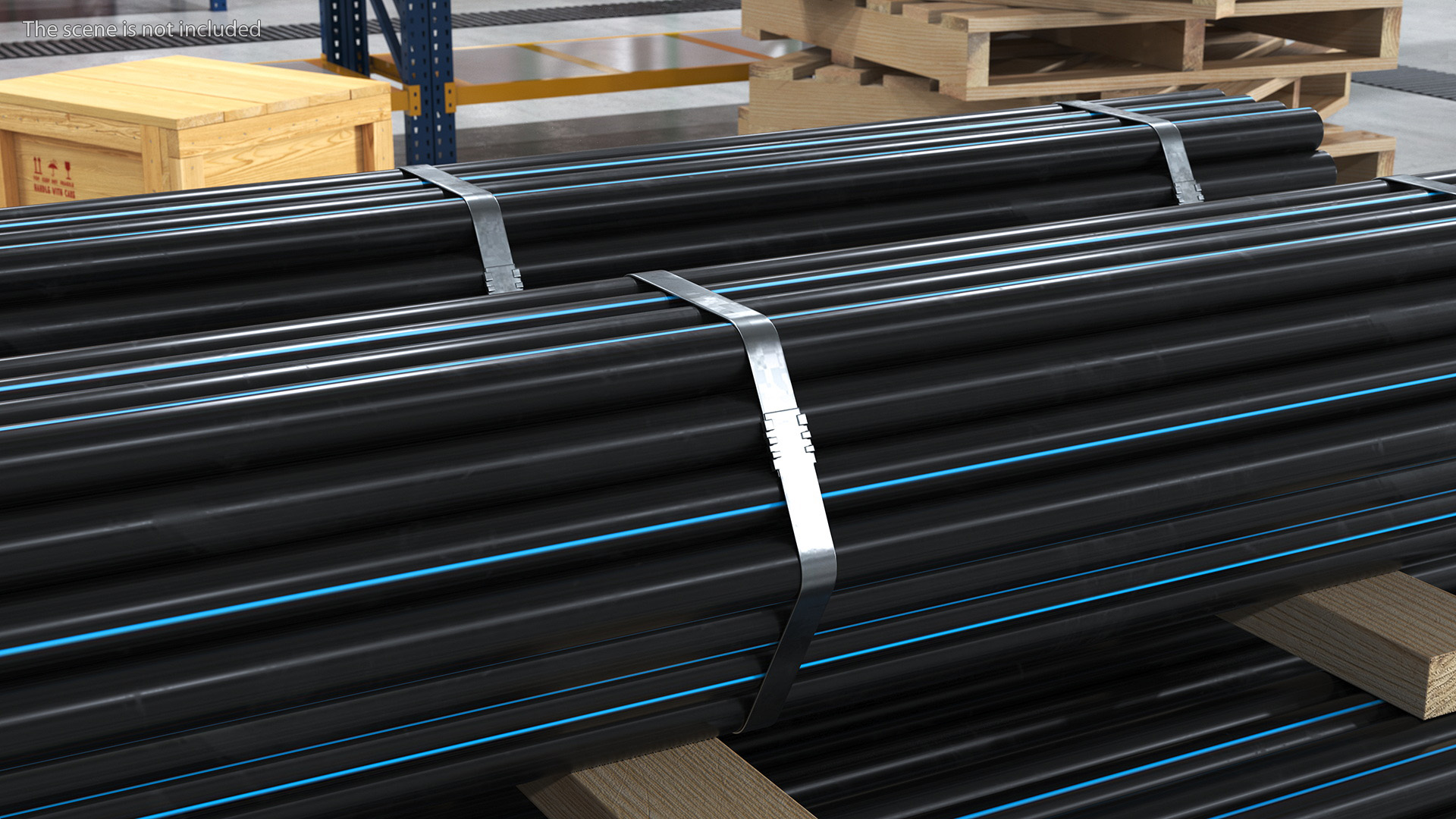 Plastic Pipes Bundle 2 Meters 3D model