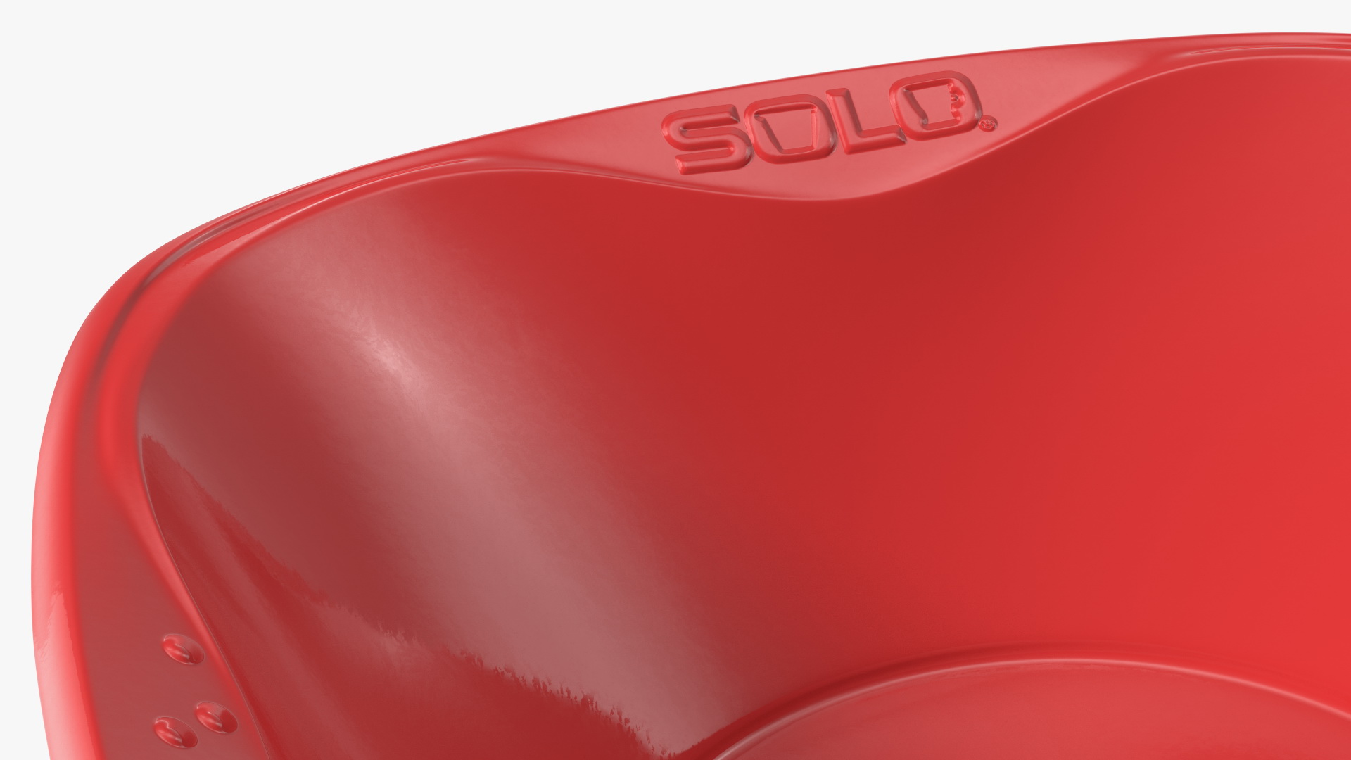 Solo Squared Plastic Bowl Red 3D model