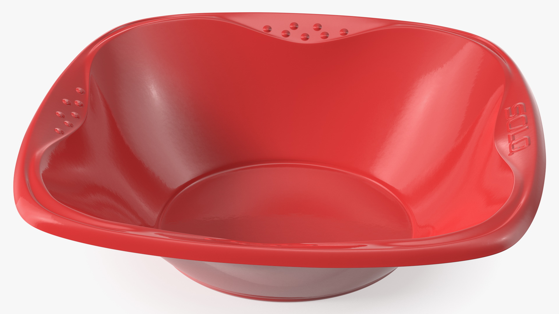 Solo Squared Plastic Bowl Red 3D model