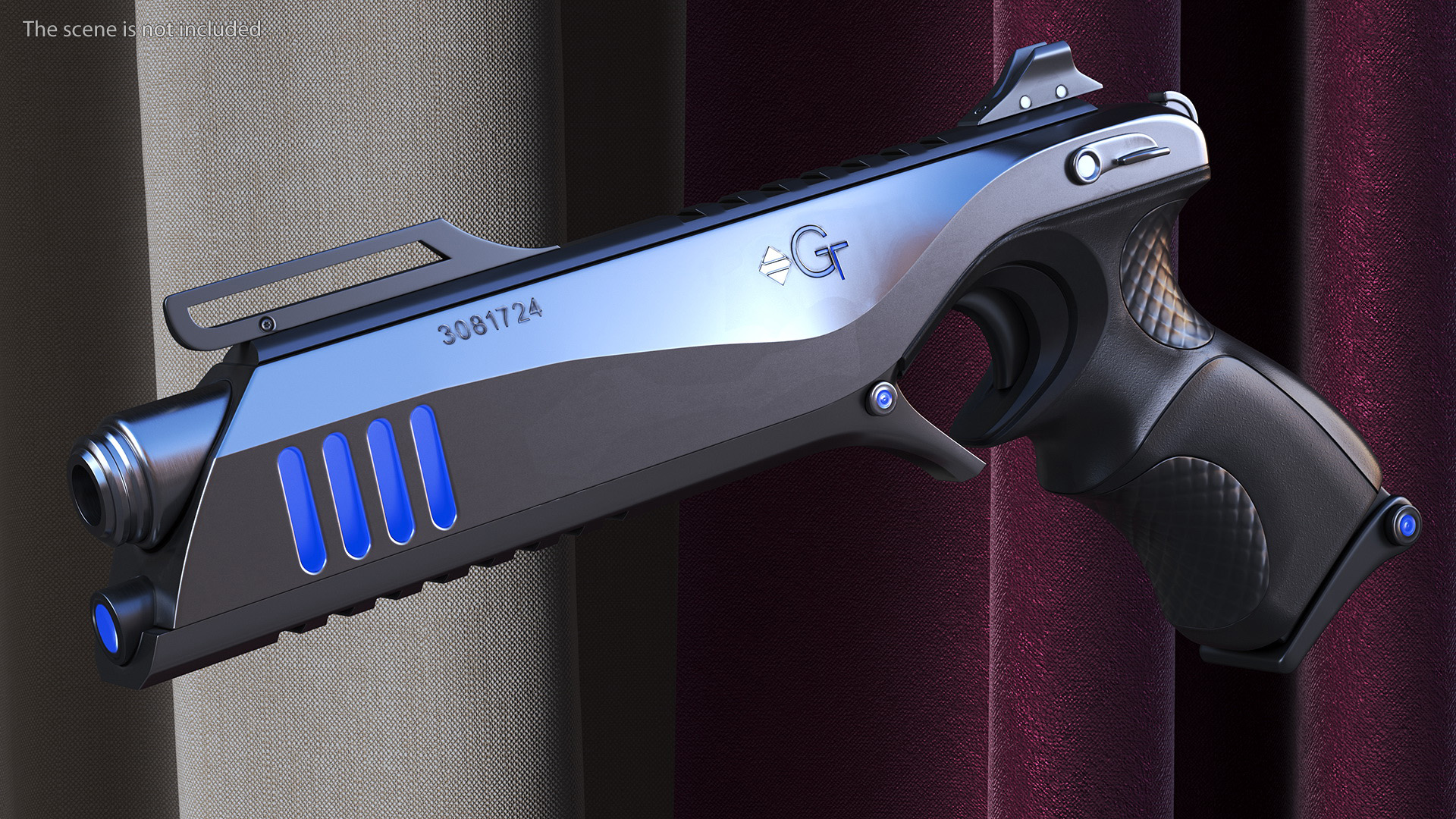 Futuristic Sci Fi Pistol 3D model