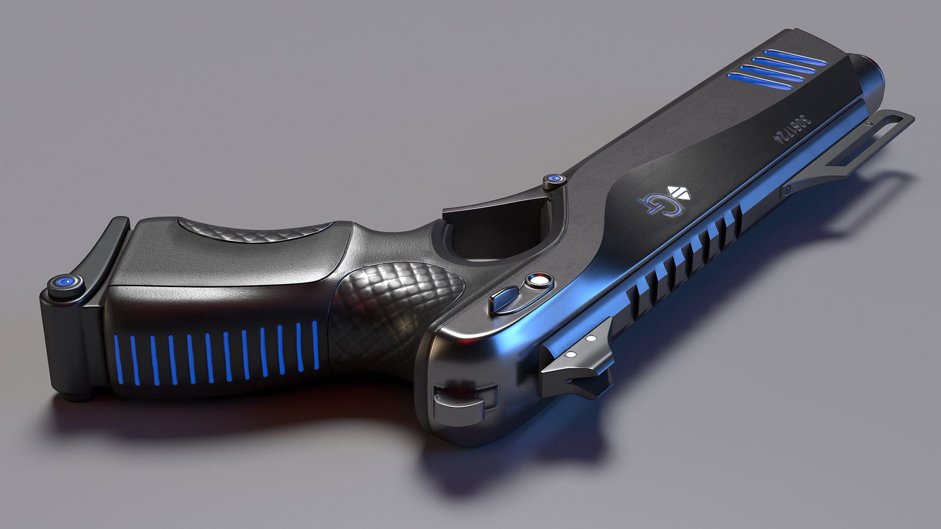 Futuristic Sci Fi Pistol 3D model