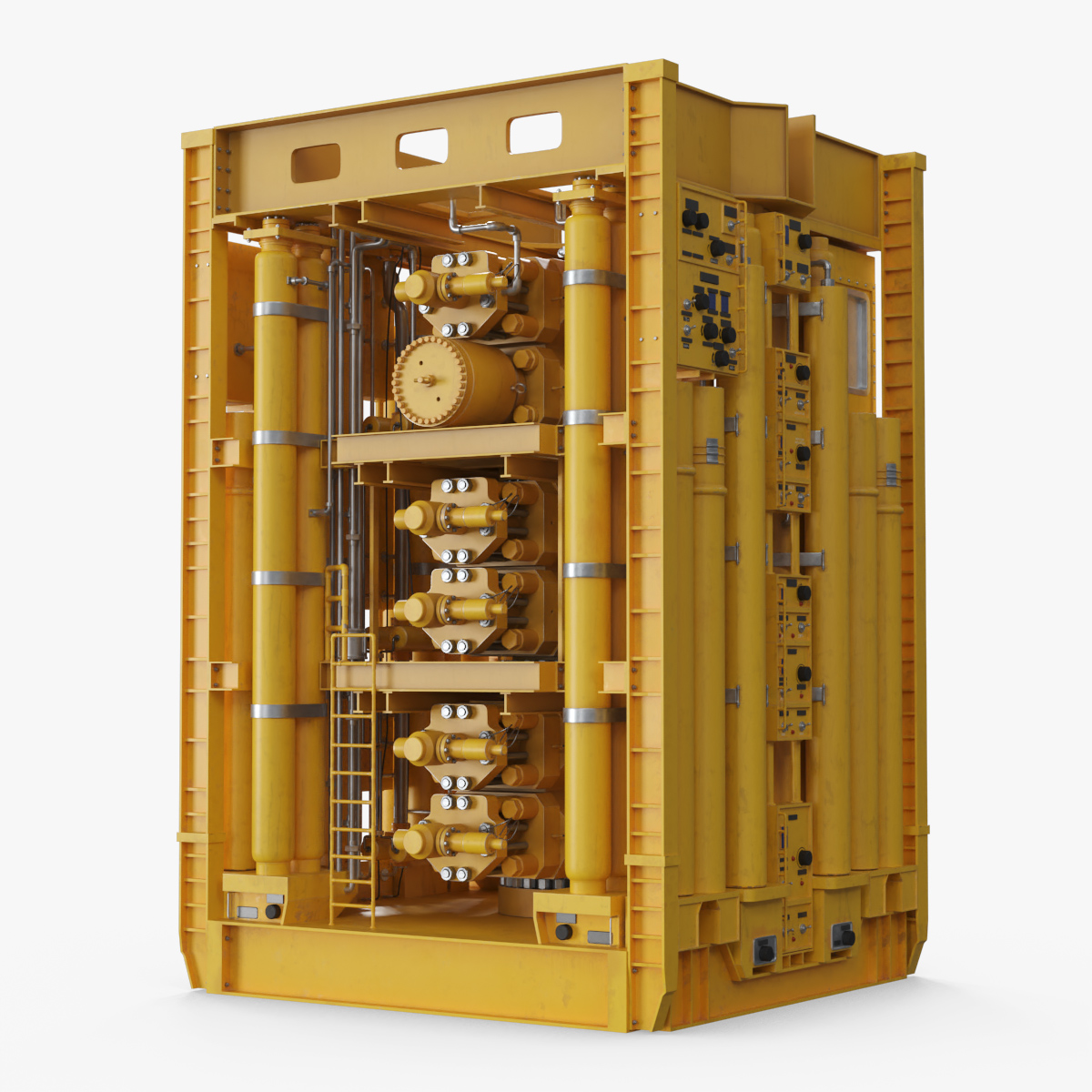 Hydraulic Blowout Protection Unit 3D model preview