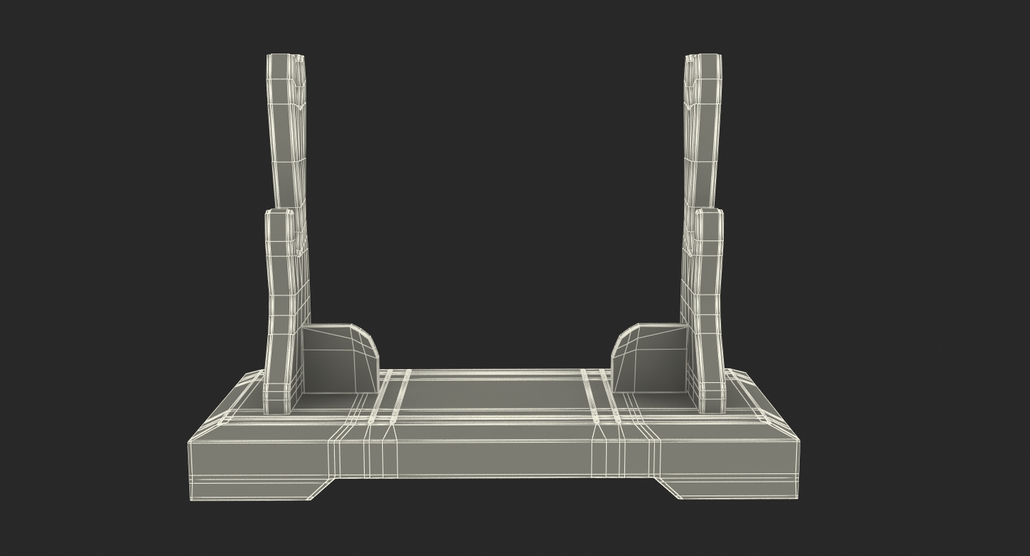 3D Double Sword Stand model