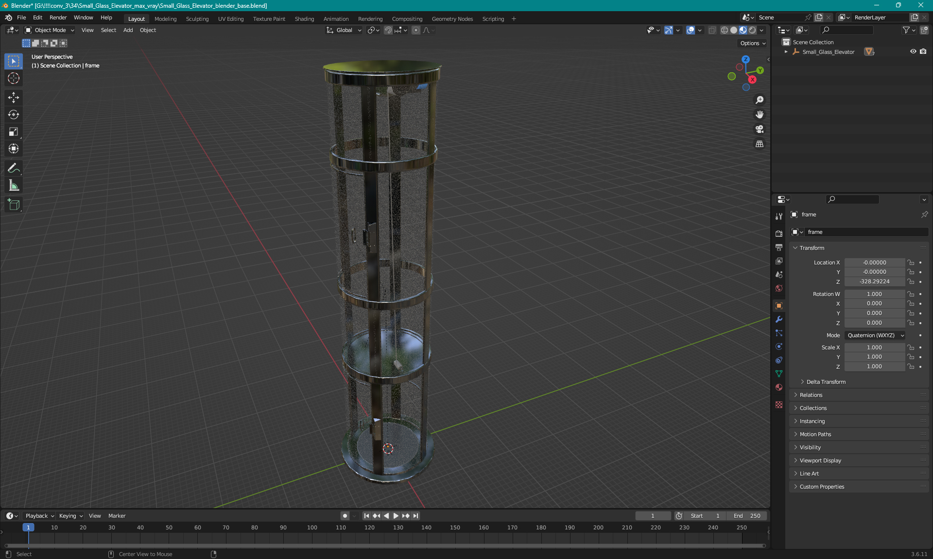 3D model Small Glass Elevator
