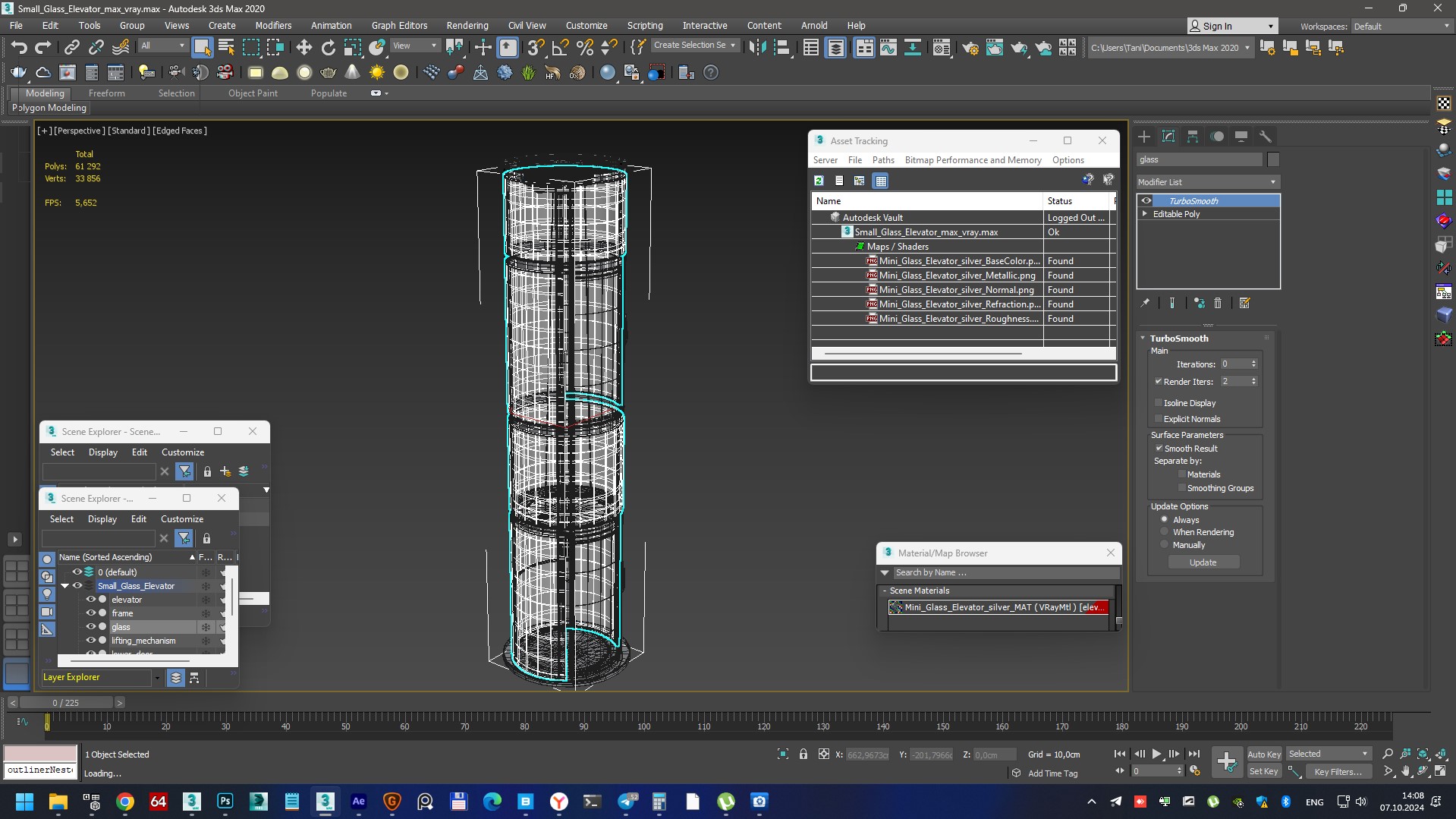 3D model Small Glass Elevator