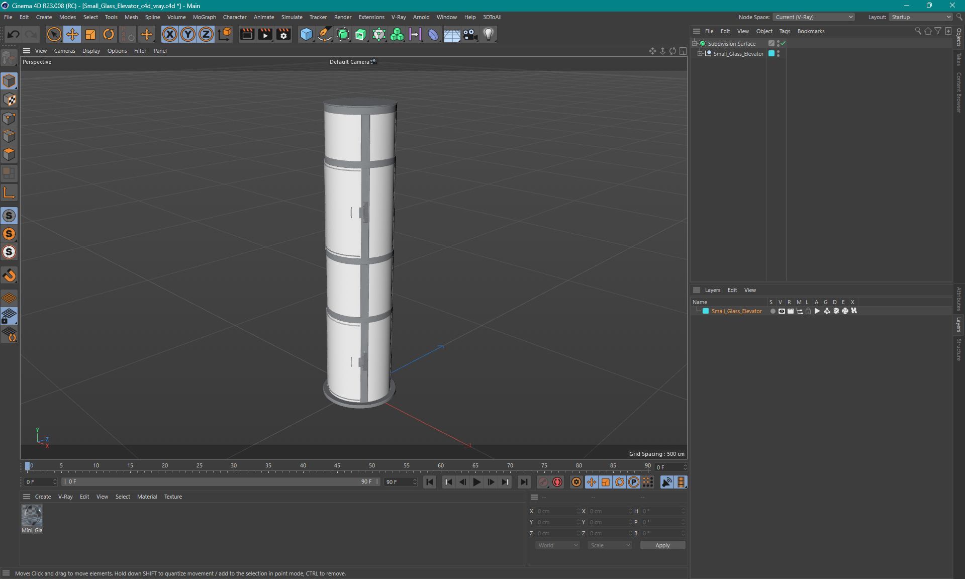 3D model Small Glass Elevator
