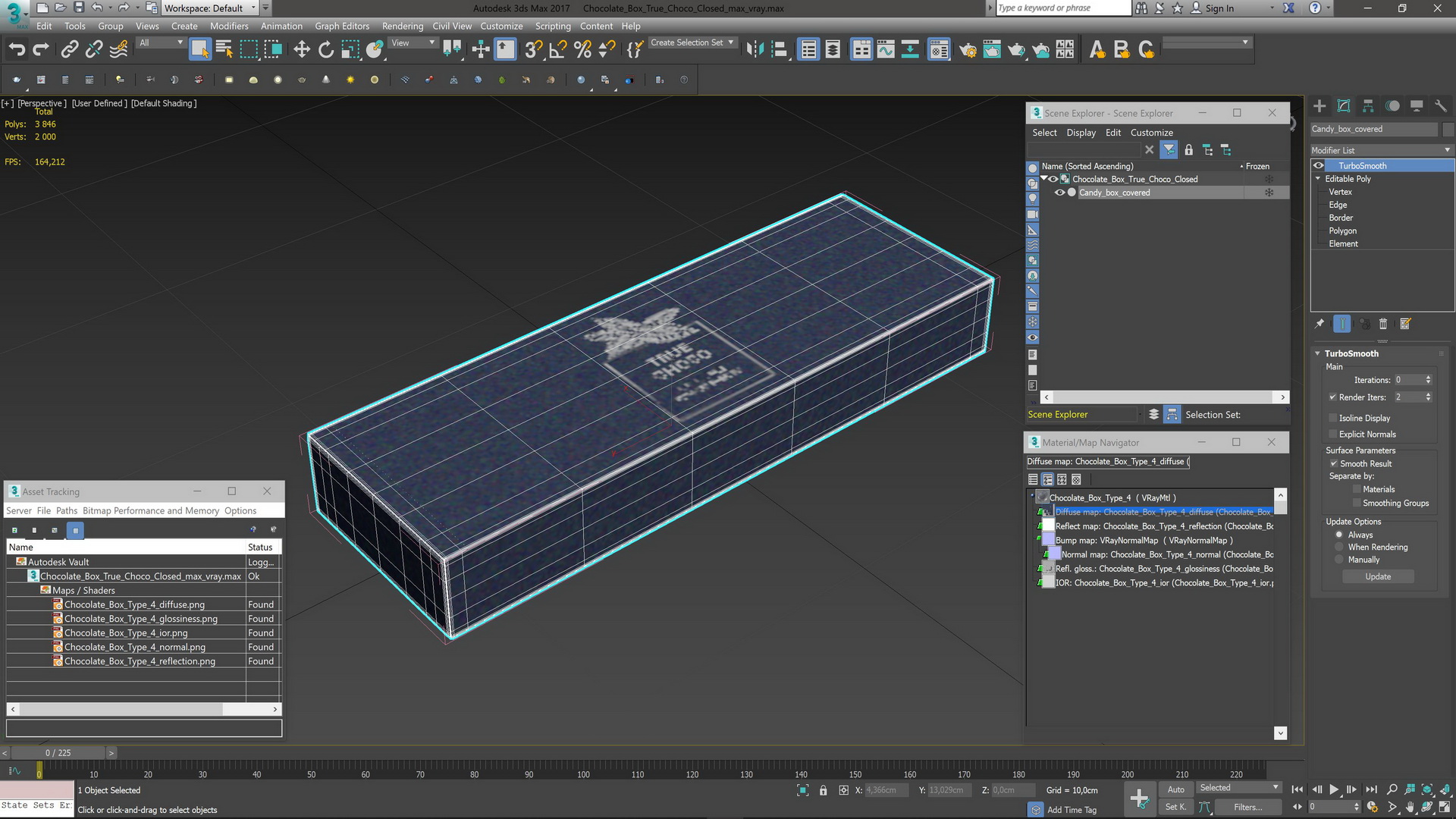 3D Chocolate Box True Choco Closed