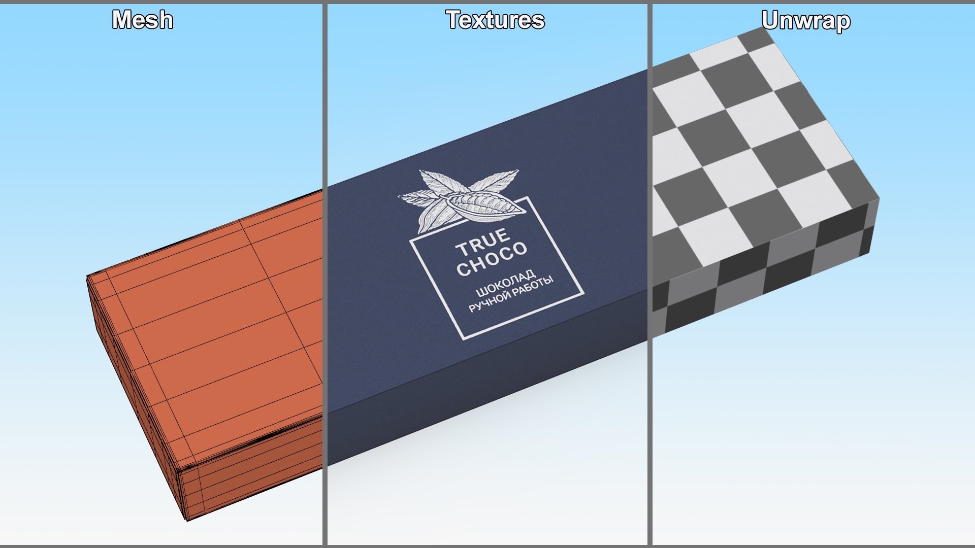 3D Chocolate Box True Choco Closed