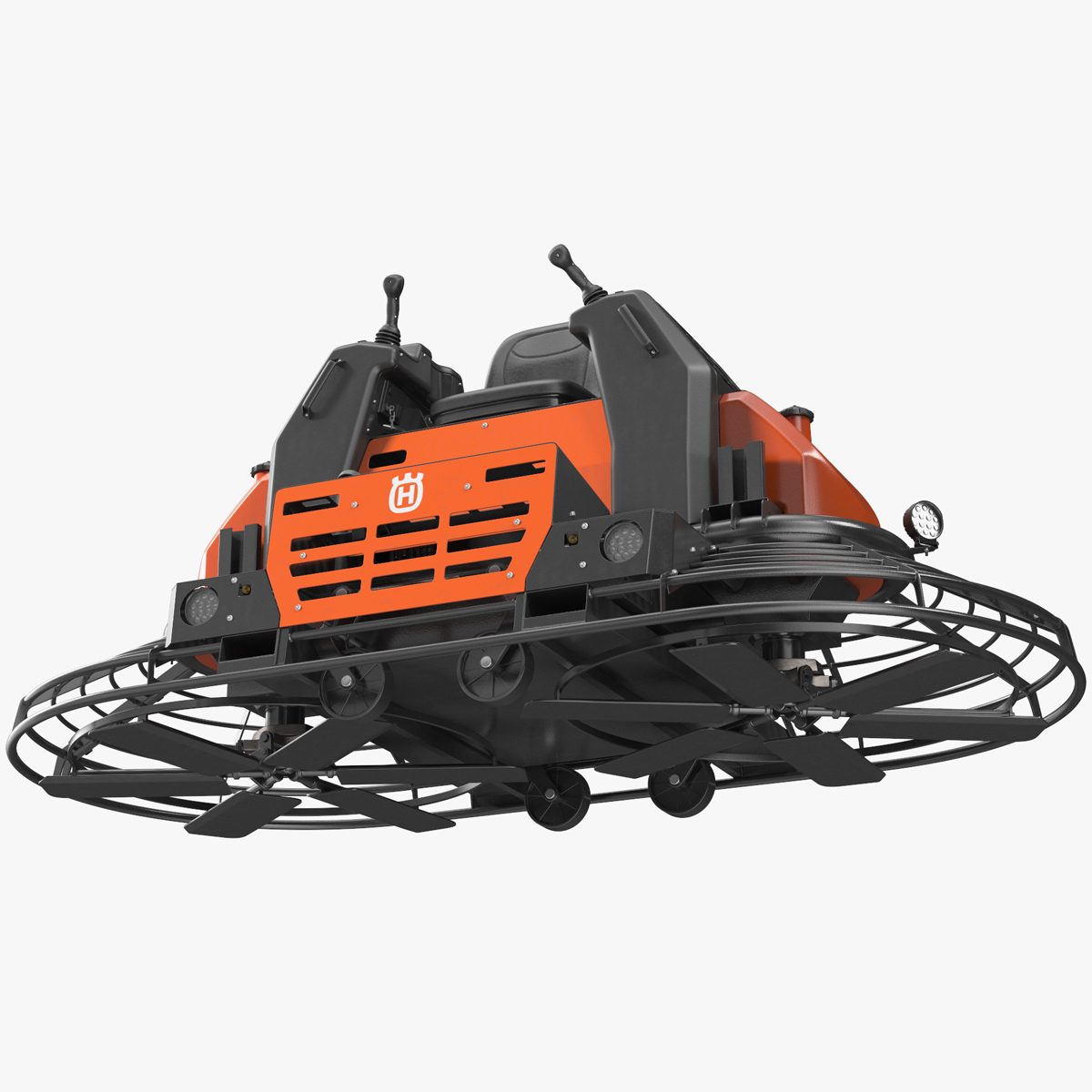 3D CRT 60X Power Trowel Husqvarna Rigged for Cinema 4D