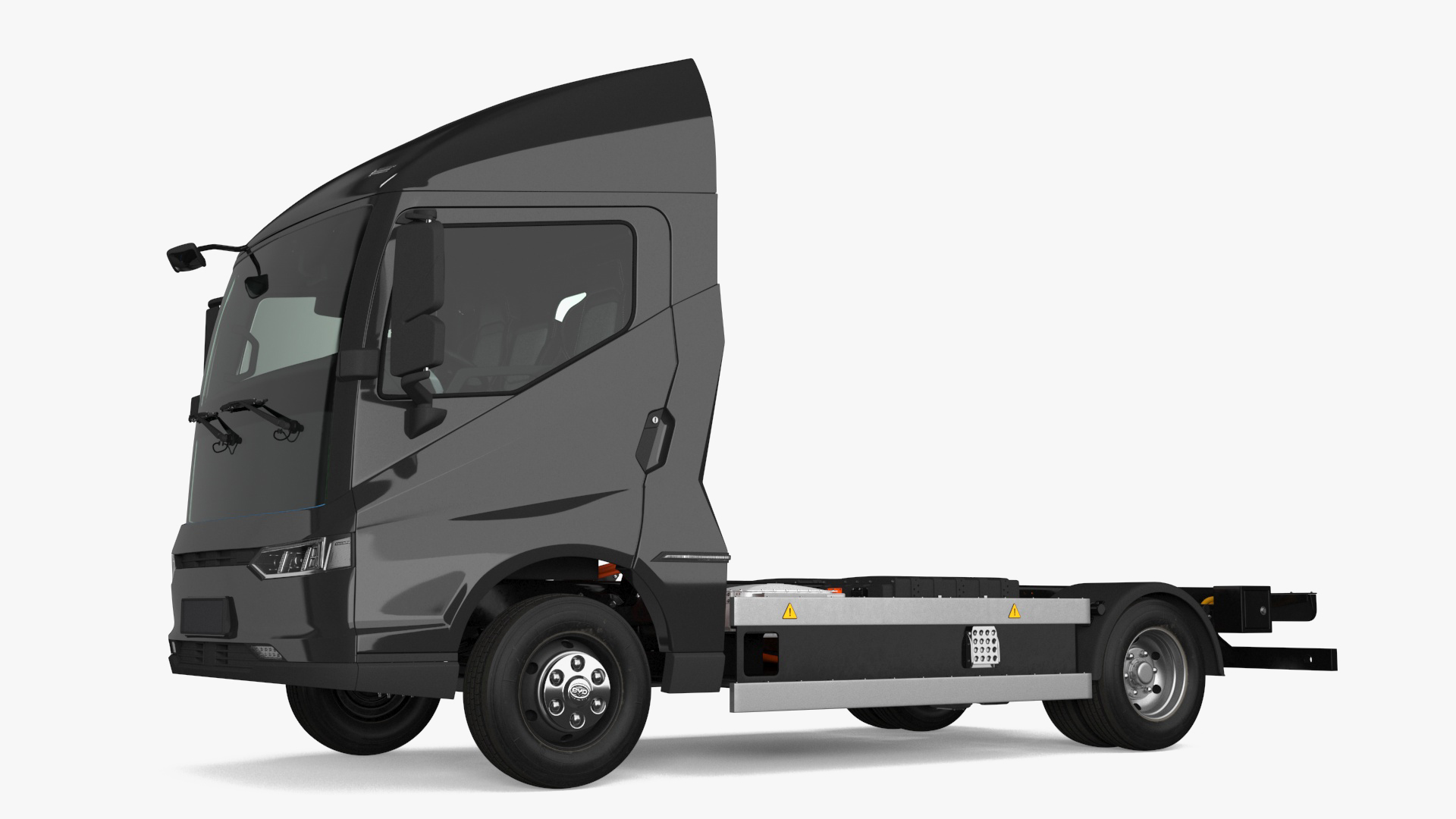 Electric Black Truck No Cargo 3D model