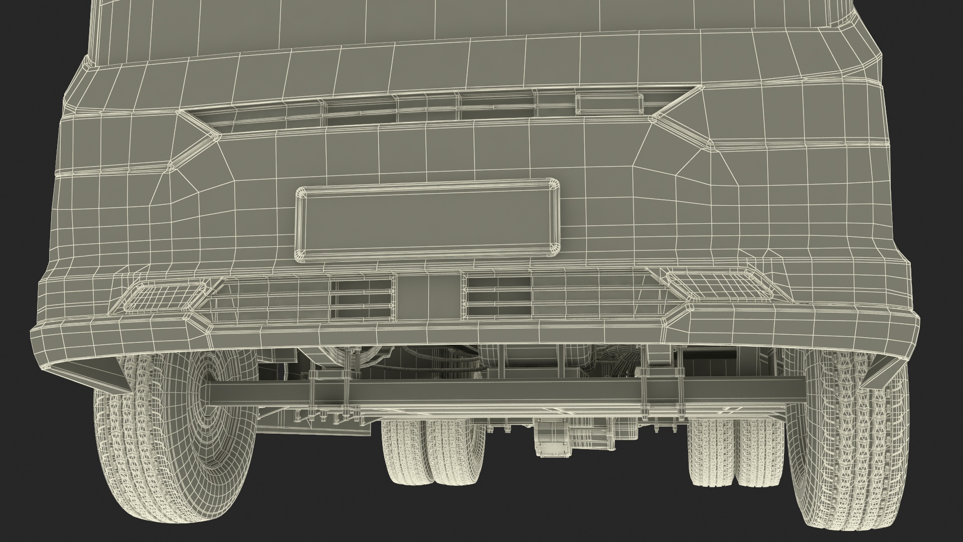 Electric Black Truck No Cargo 3D model