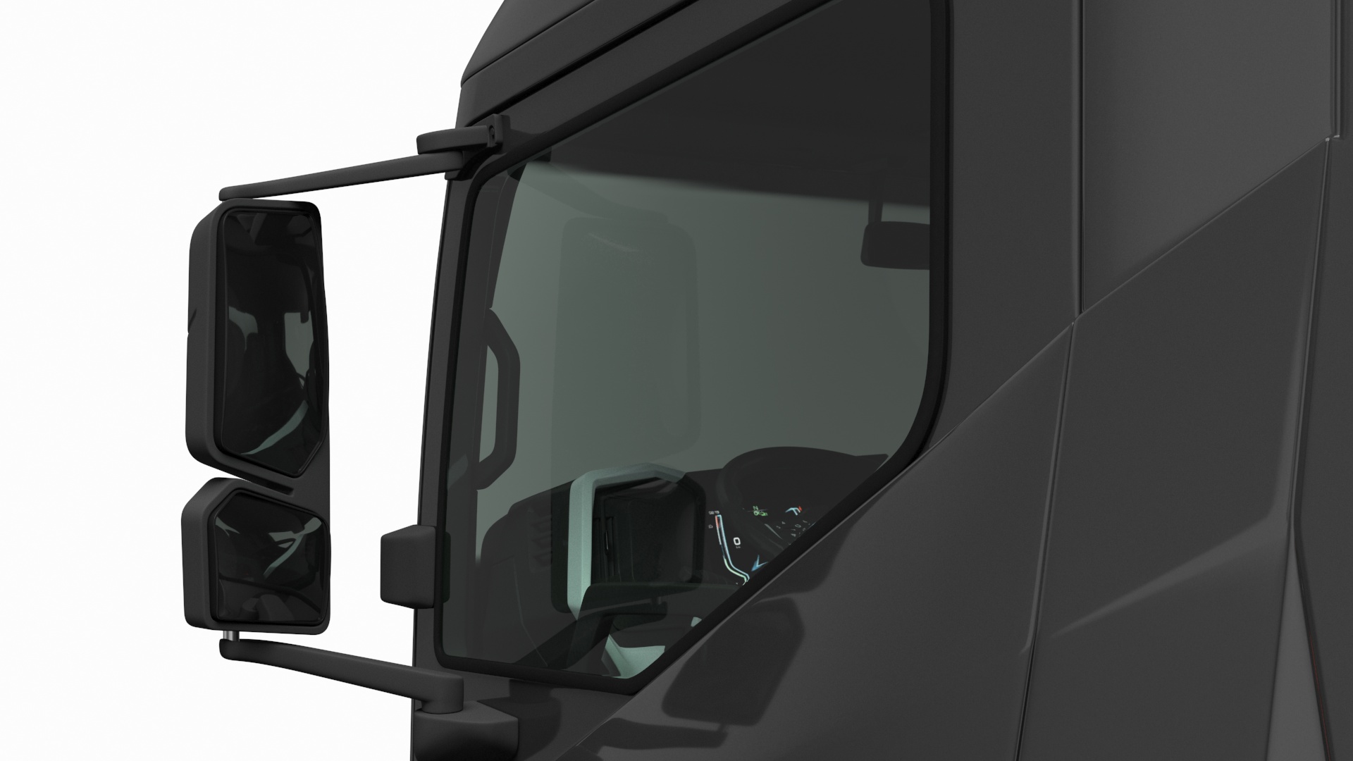Electric Black Truck No Cargo 3D model