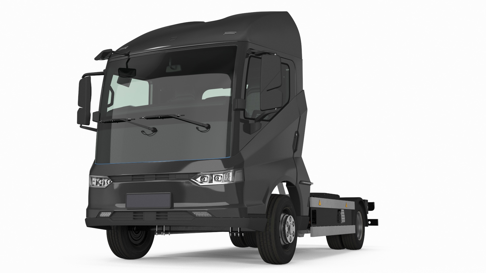 Electric Black Truck No Cargo 3D model