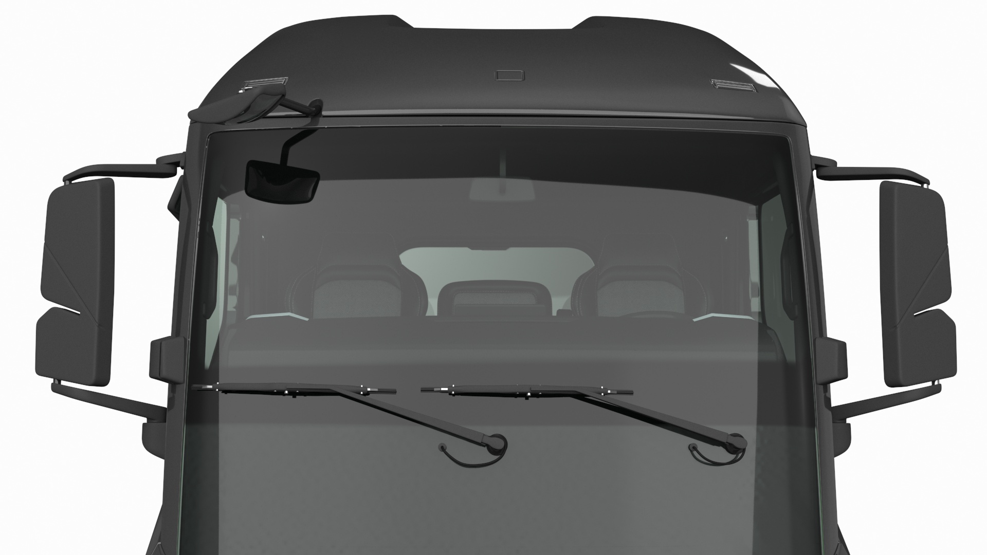 Electric Black Truck No Cargo 3D model