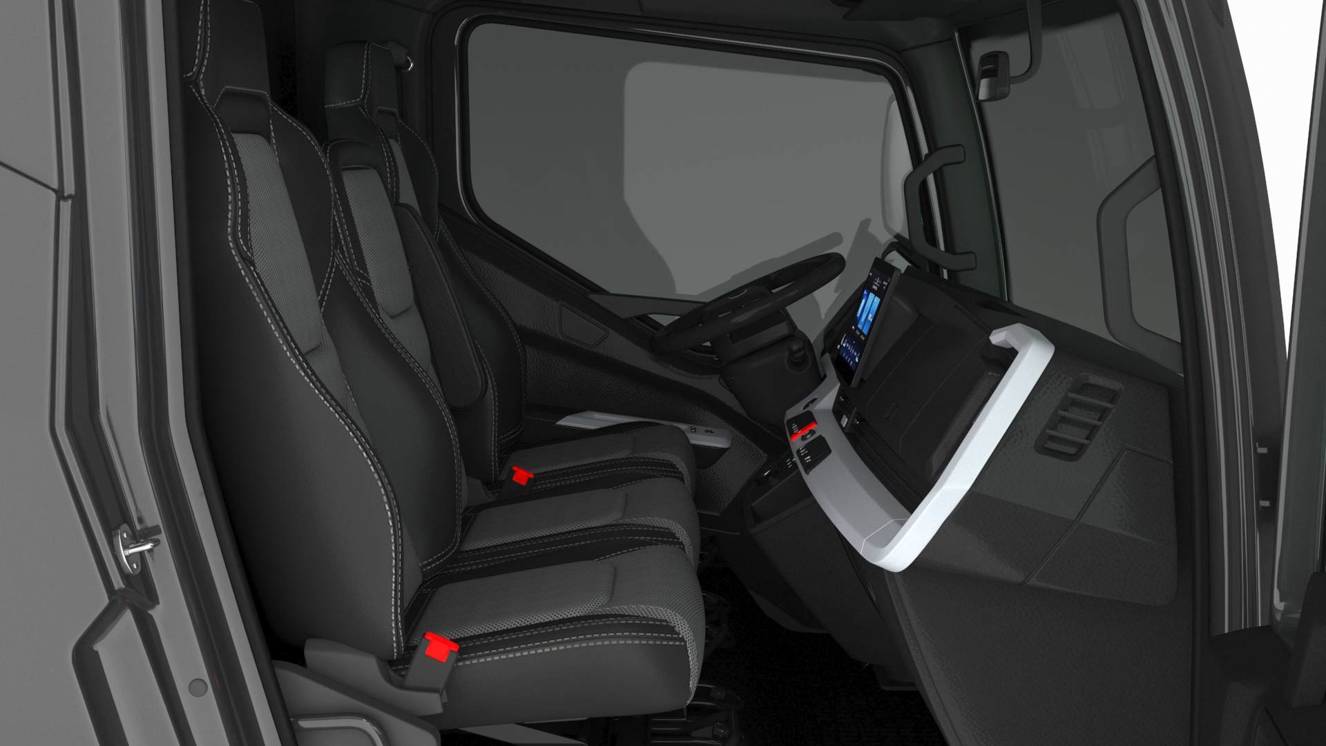 Electric Black Truck No Cargo 3D model