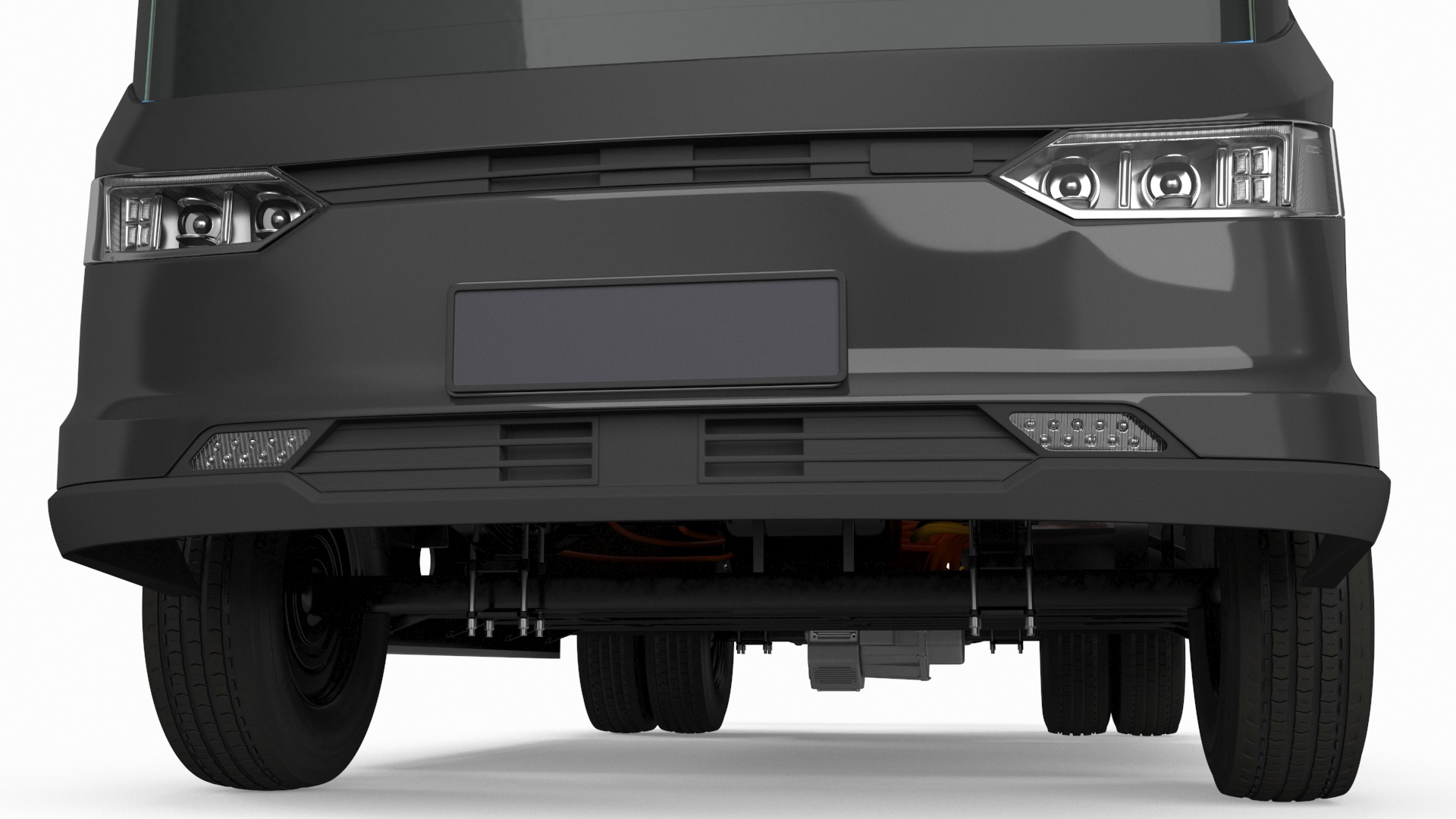 Electric Black Truck No Cargo 3D model