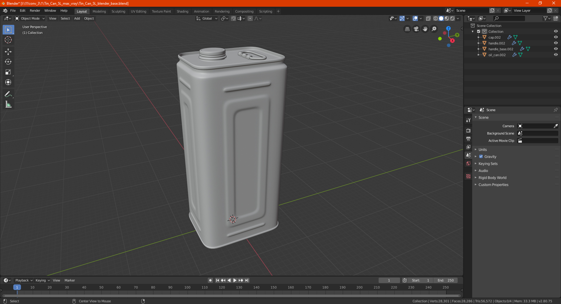 3D model Tin Can 5L