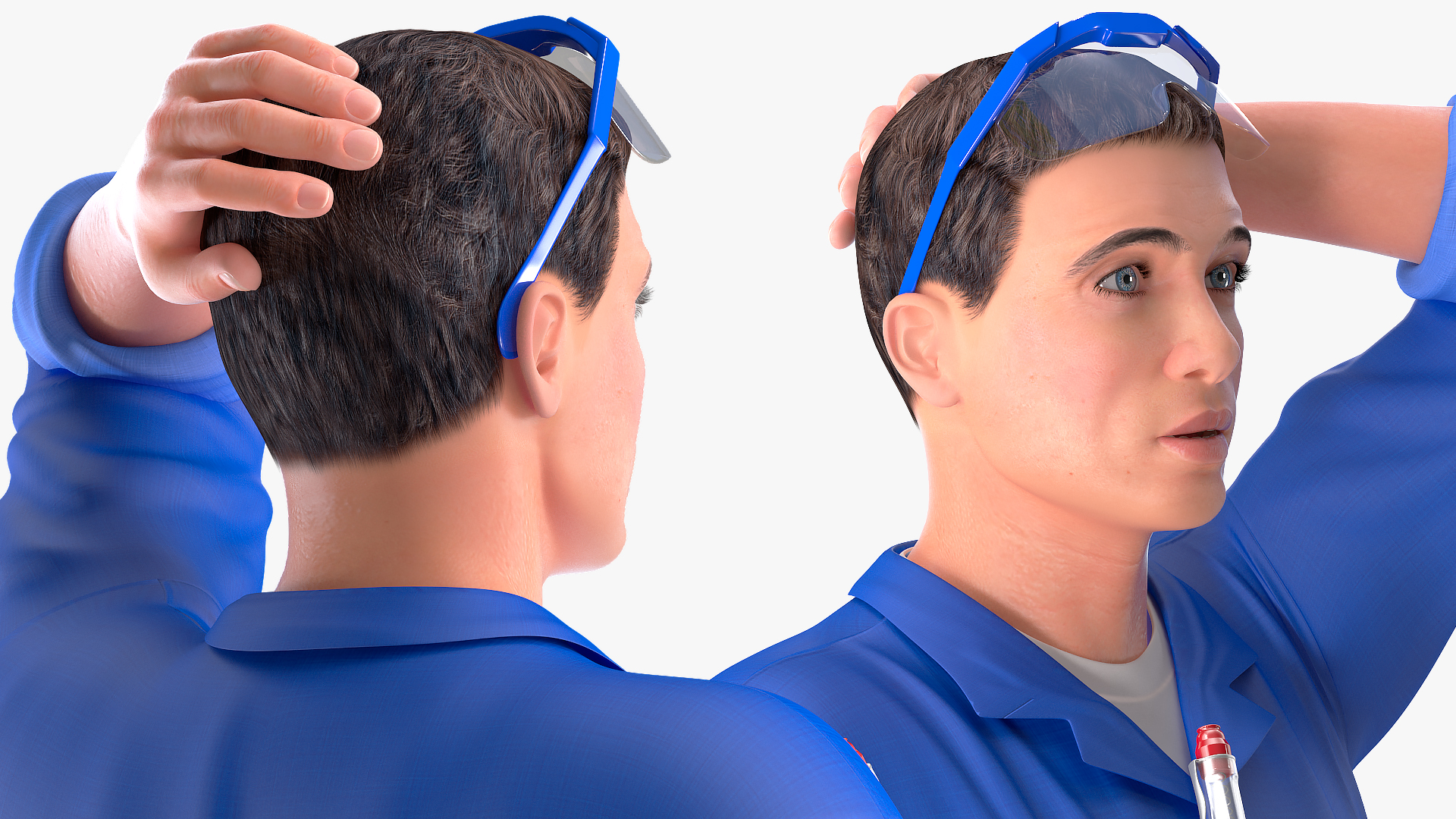 3D model Electrician Thinking