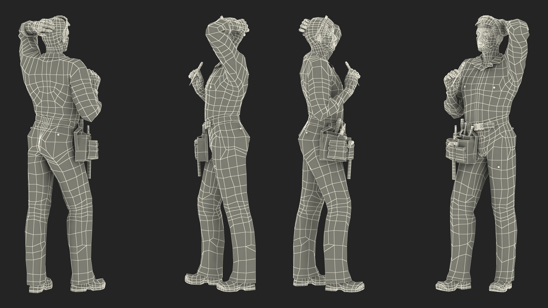 3D model Electrician Thinking