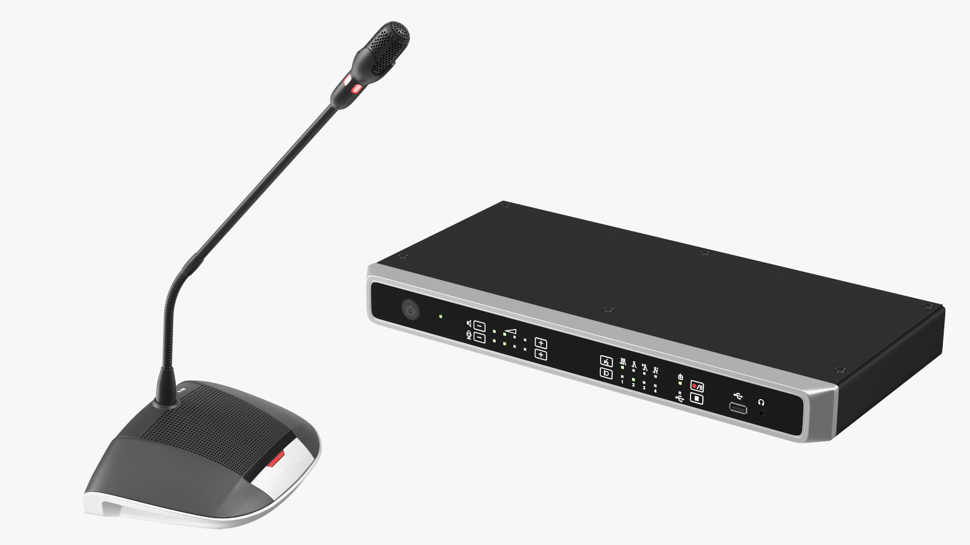 3D Conference System Control Unit with Microphone