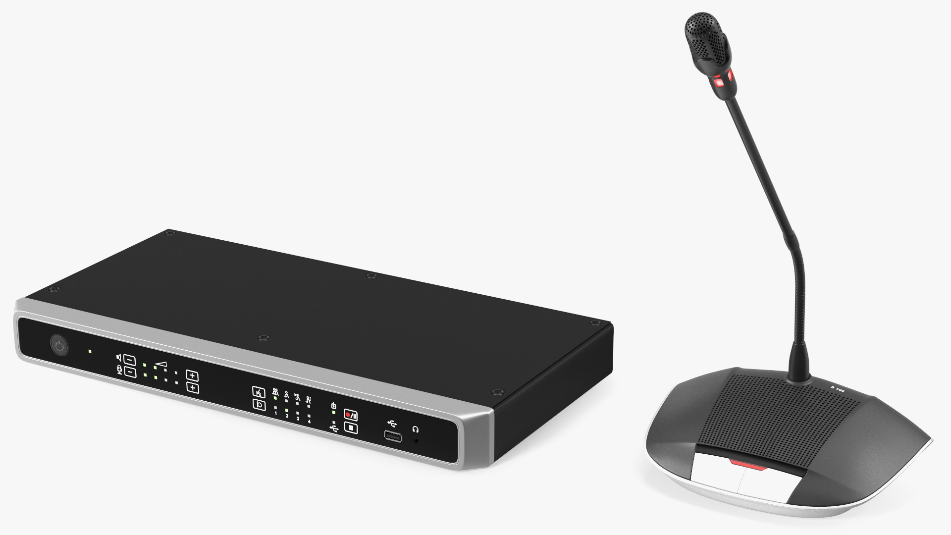 3D Conference System Control Unit with Microphone
