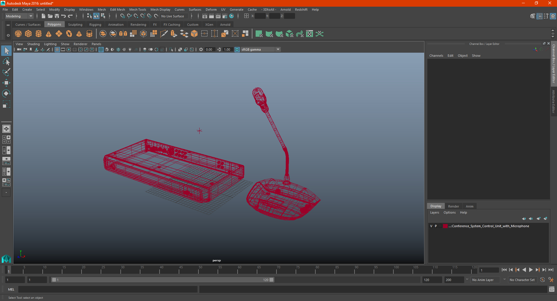 3D Conference System Control Unit with Microphone