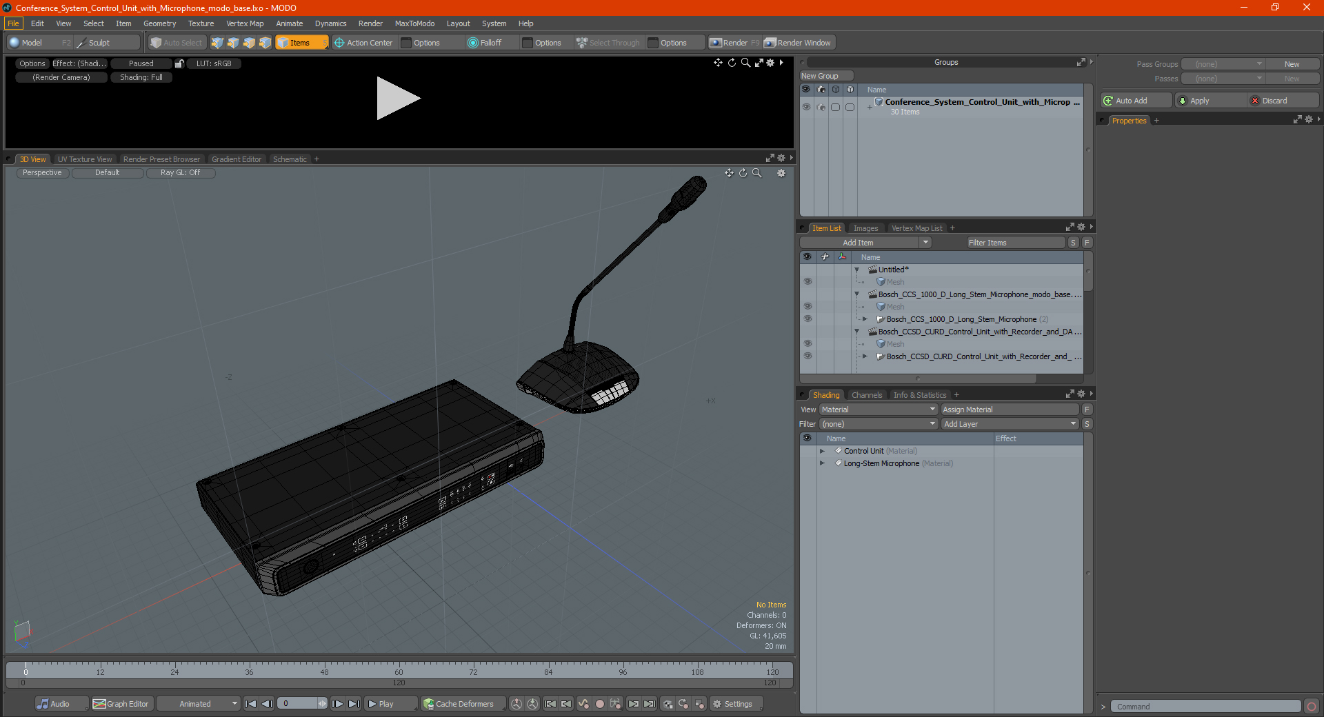 3D Conference System Control Unit with Microphone