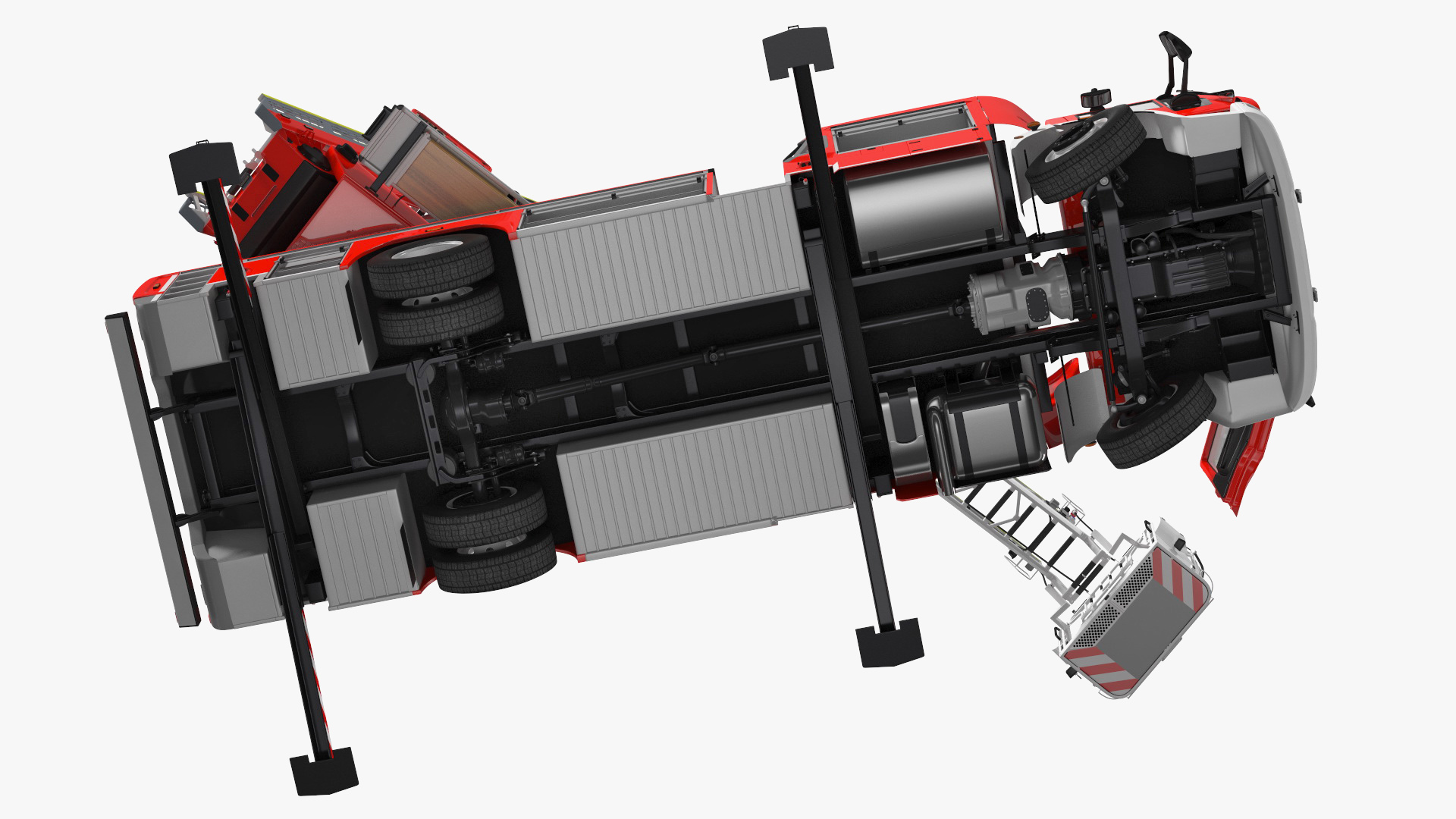 3D model Fire Truck Ready Position