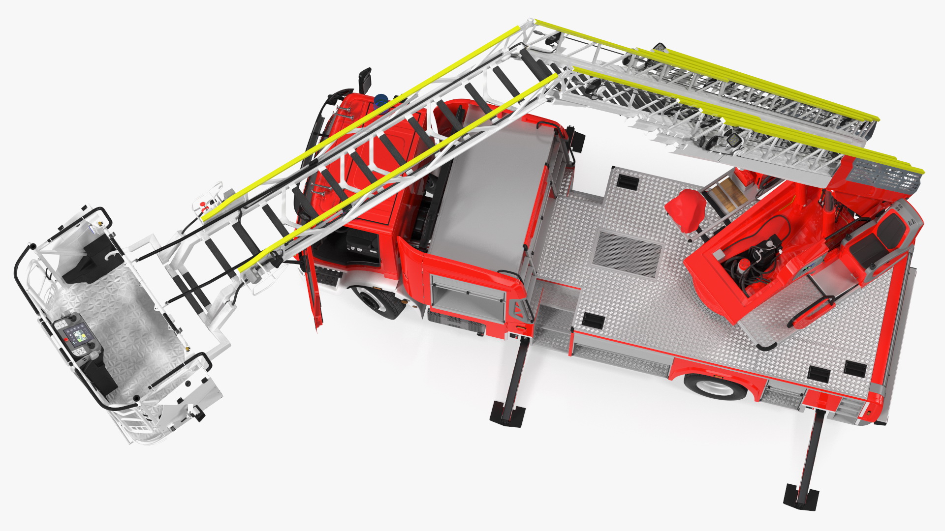 3D model Fire Truck Ready Position