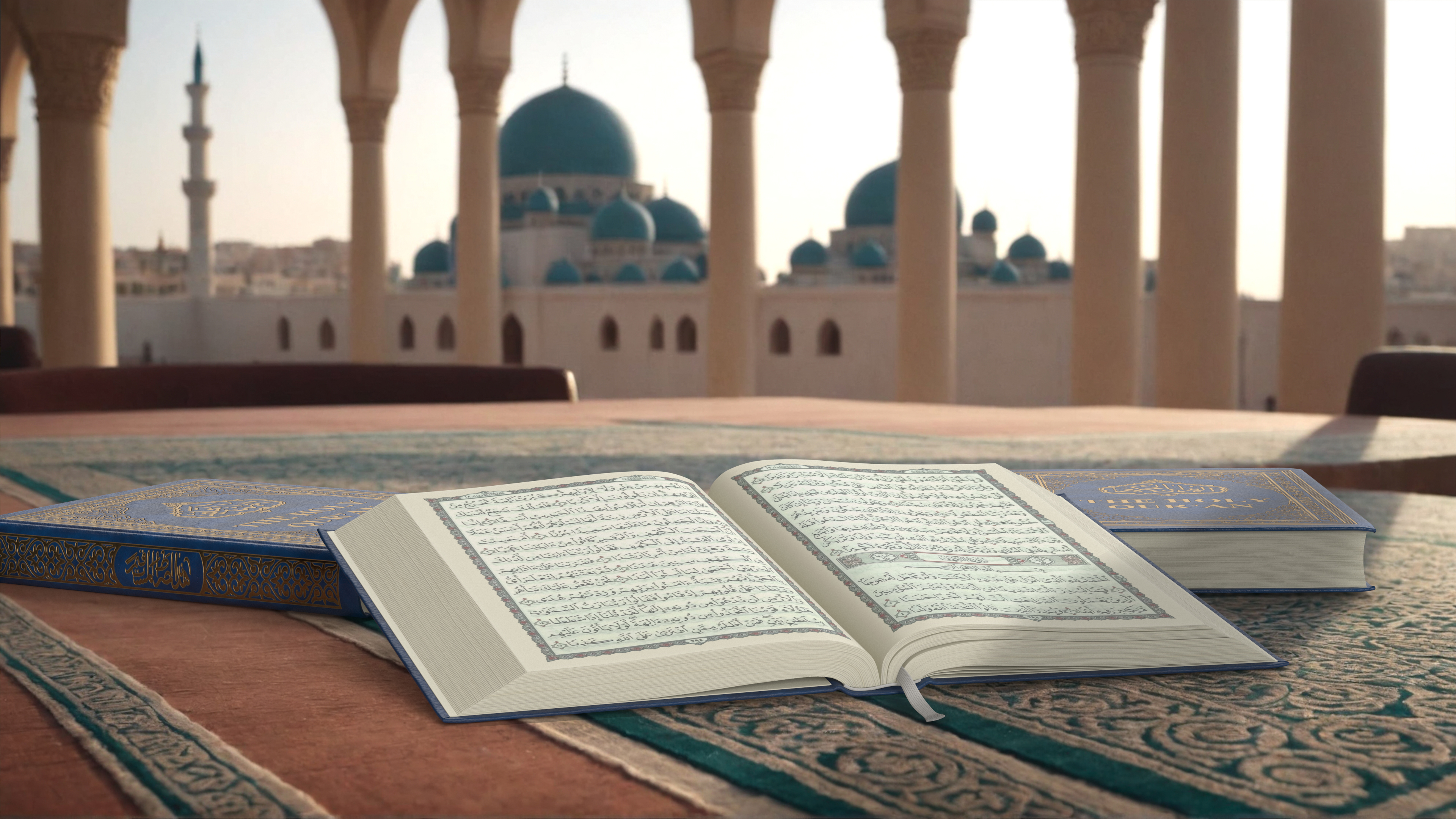 3D model Holy Quran Blue Open