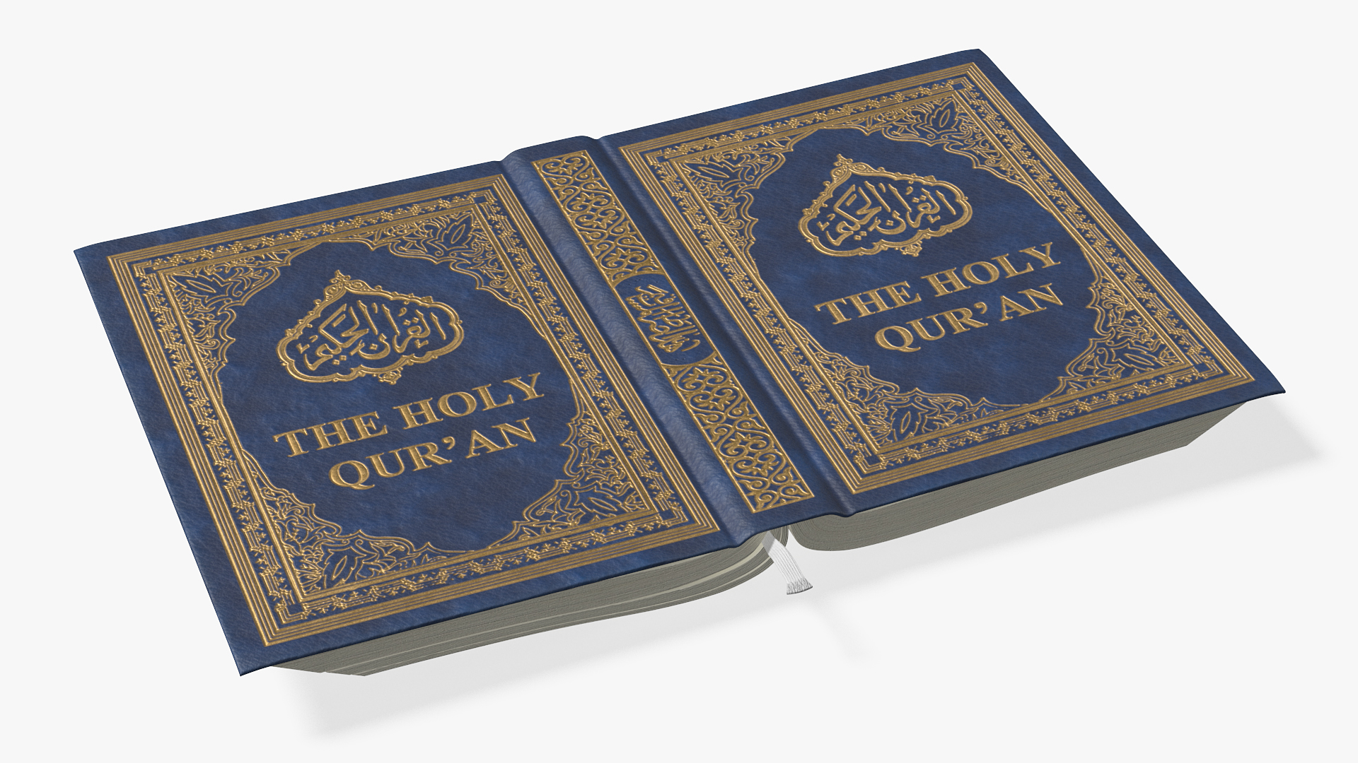 3D model Holy Quran Blue Open