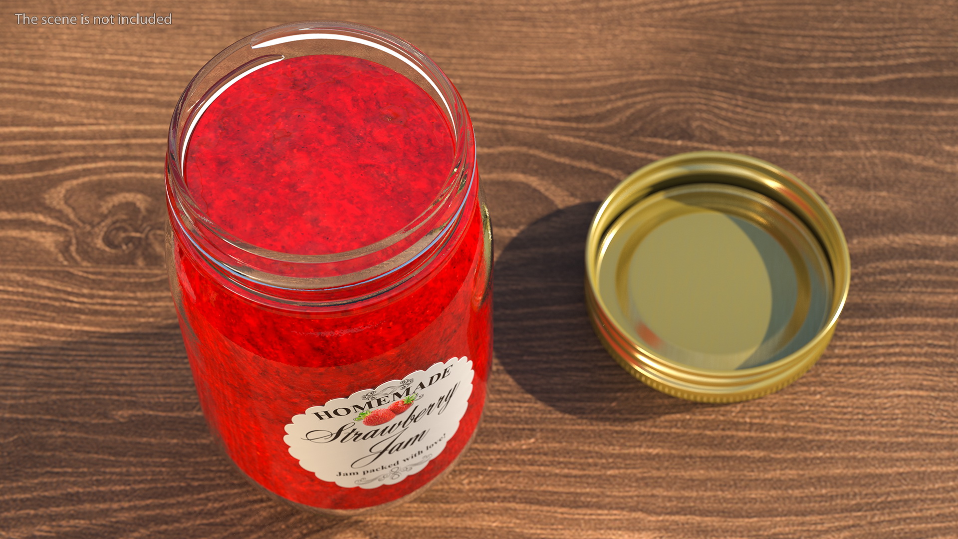 3D Jam Jar Strawberry model