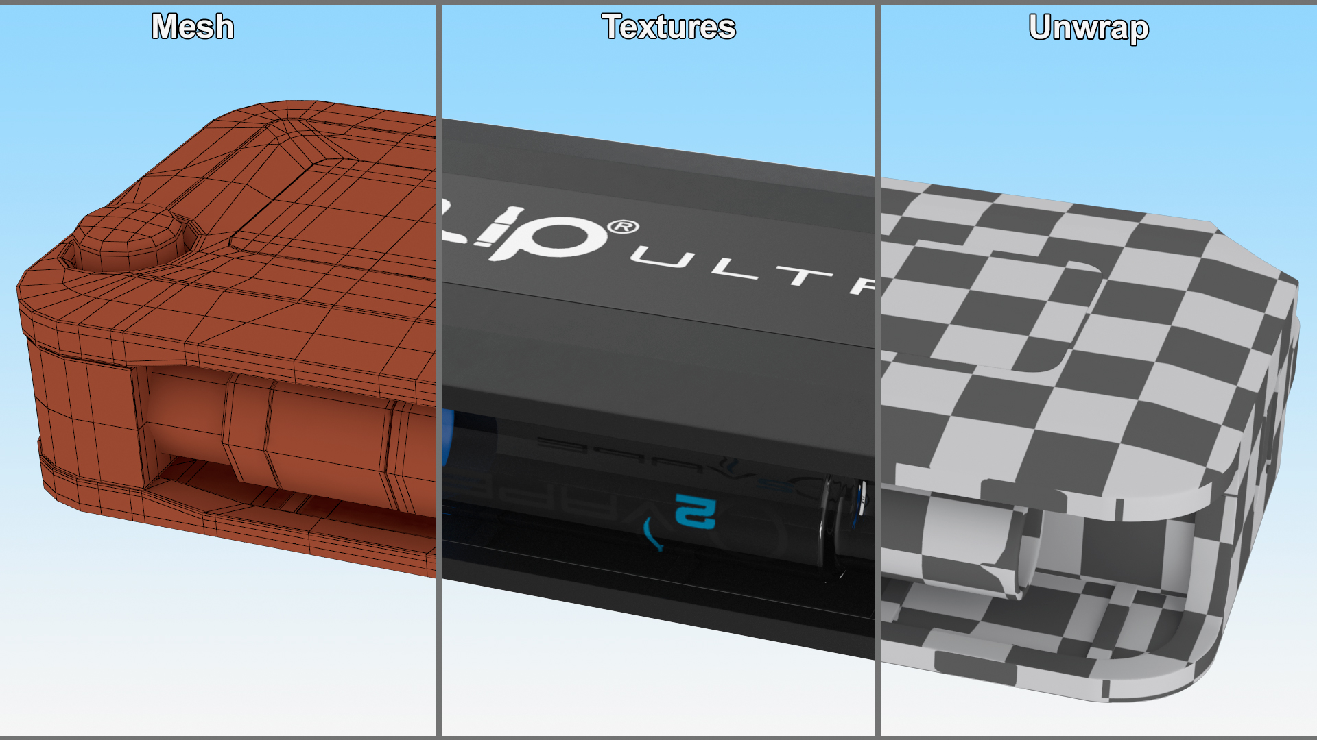 Vape Pen O2VAPE Flip Ultra Black 3D
