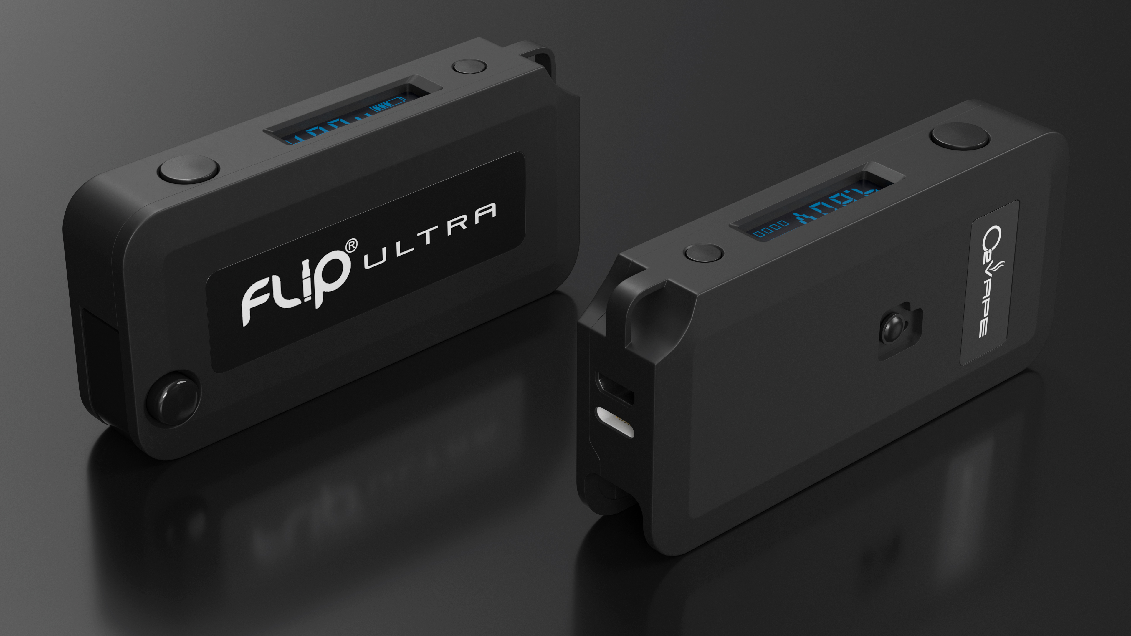 Vape Pen O2VAPE Flip Ultra Black 3D
