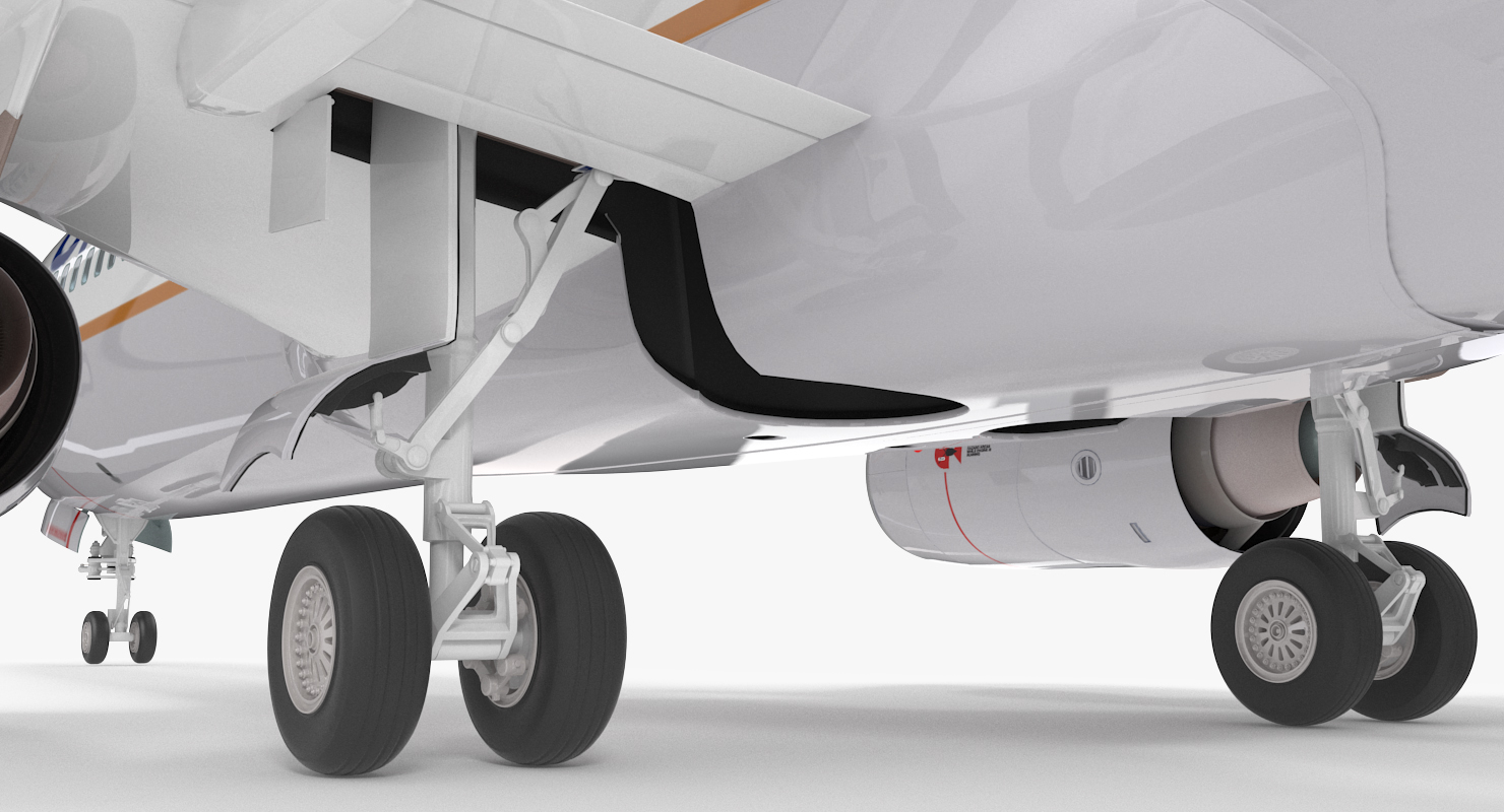 3D Boeing 737 900 with Interior United Airlines Rigged