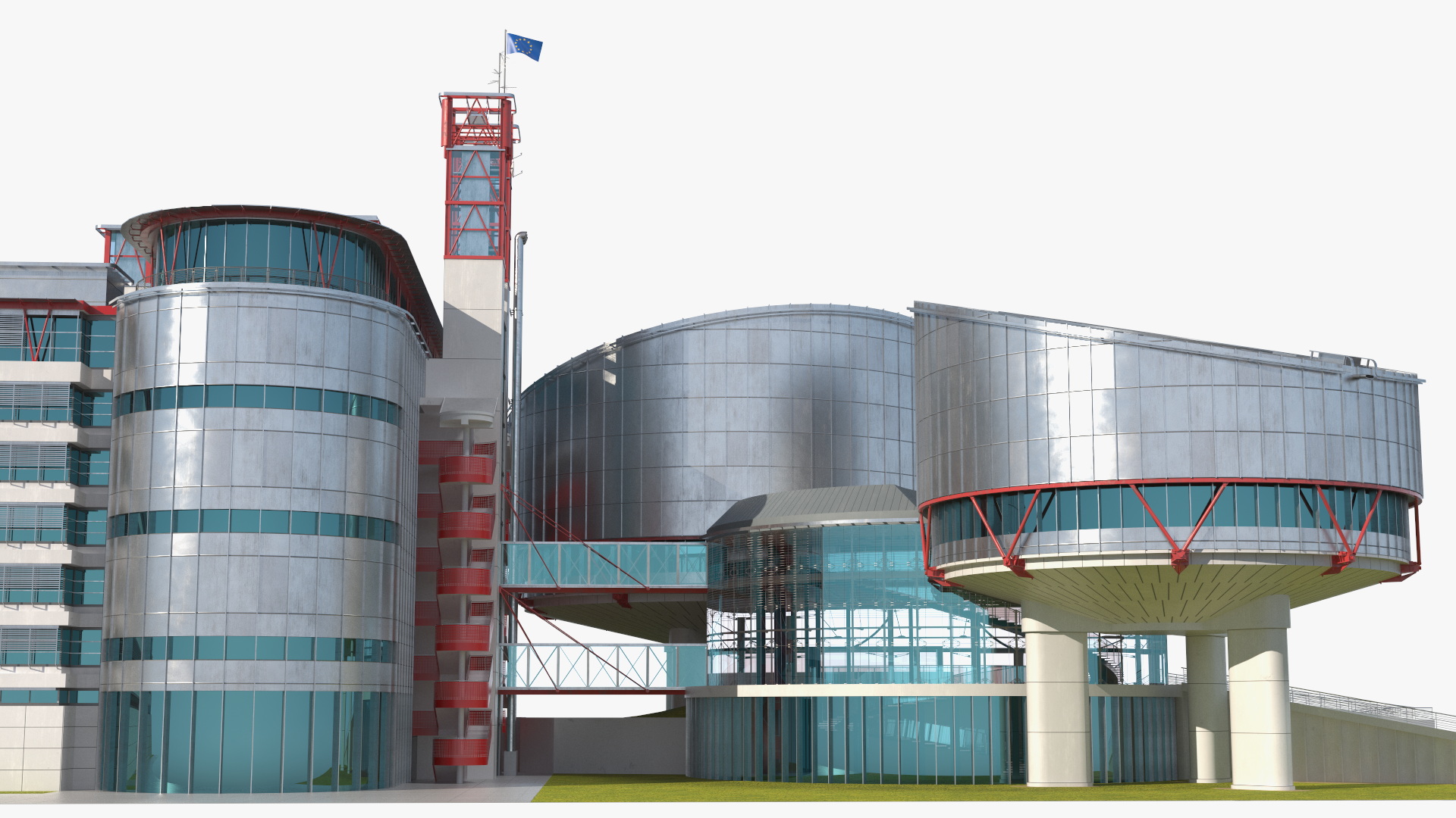 European Court of Human Rights Building 3D model