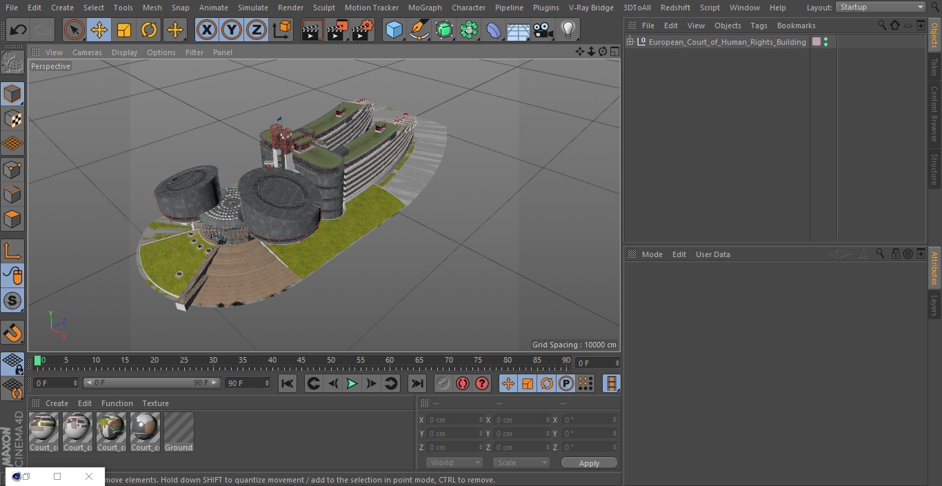 European Court of Human Rights Building 3D model