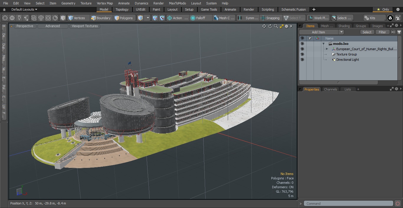 European Court of Human Rights Building 3D model