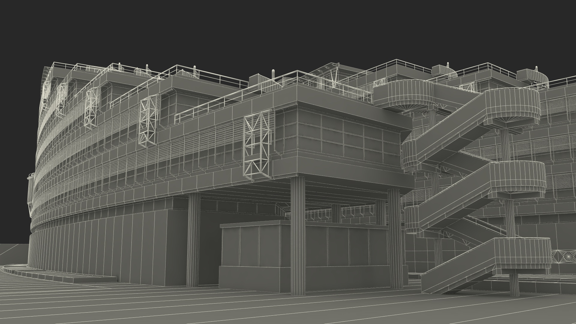 European Court of Human Rights Building 3D model