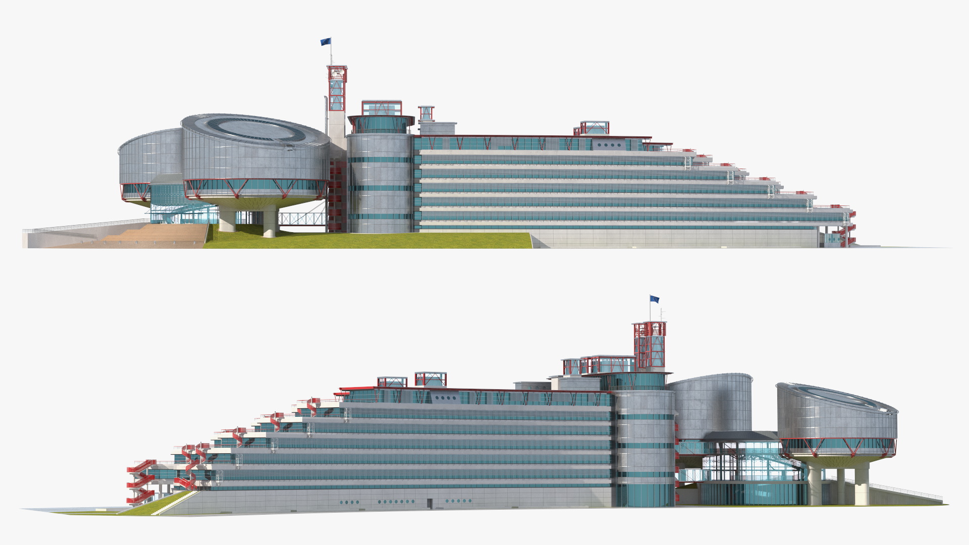 European Court of Human Rights Building 3D model