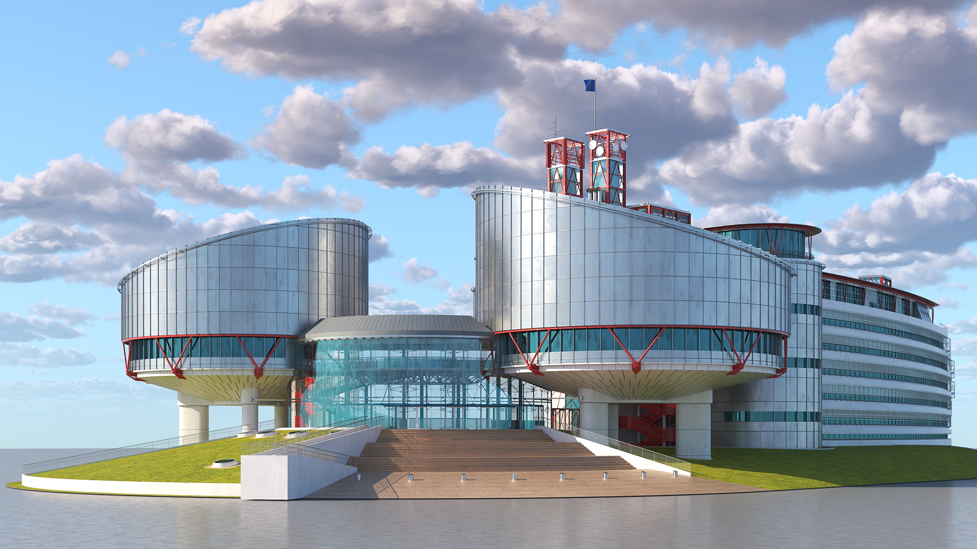 European Court of Human Rights Building 3D model