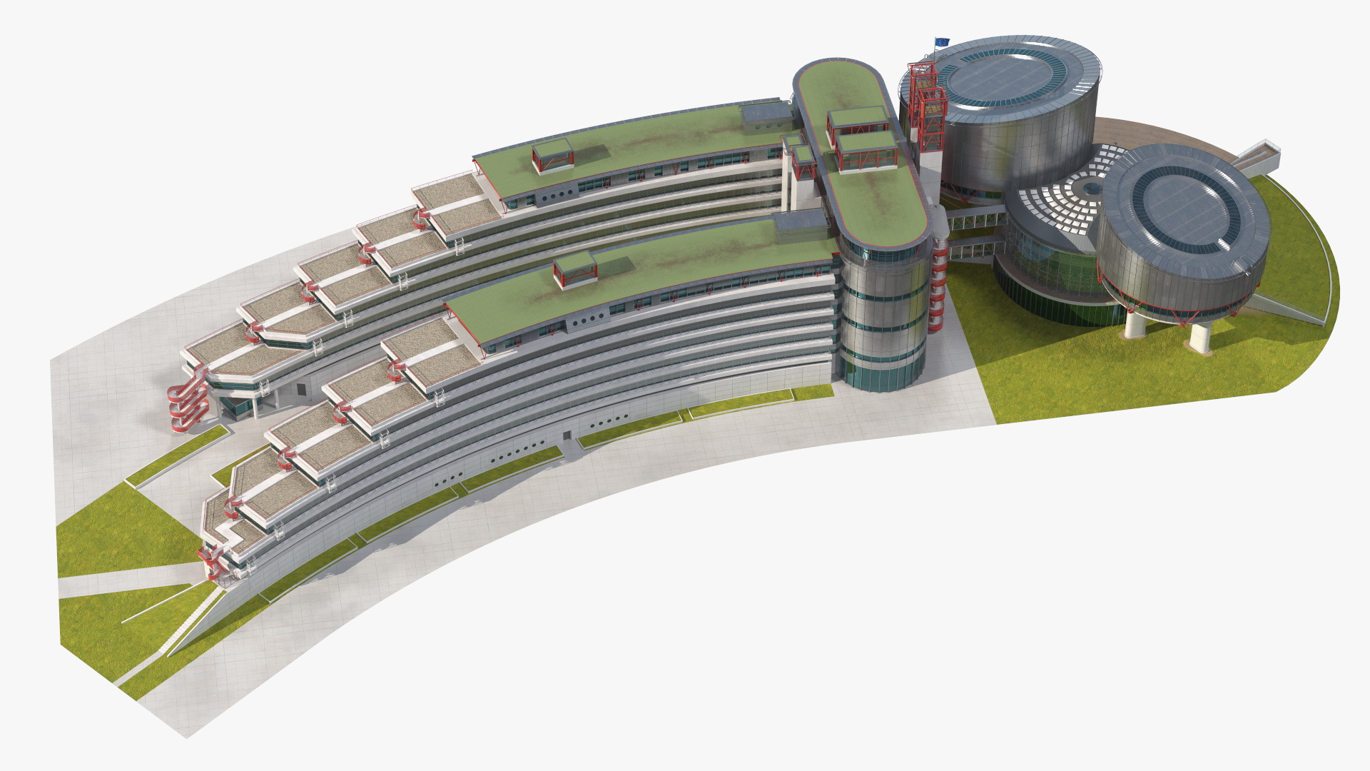 European Court of Human Rights Building 3D model